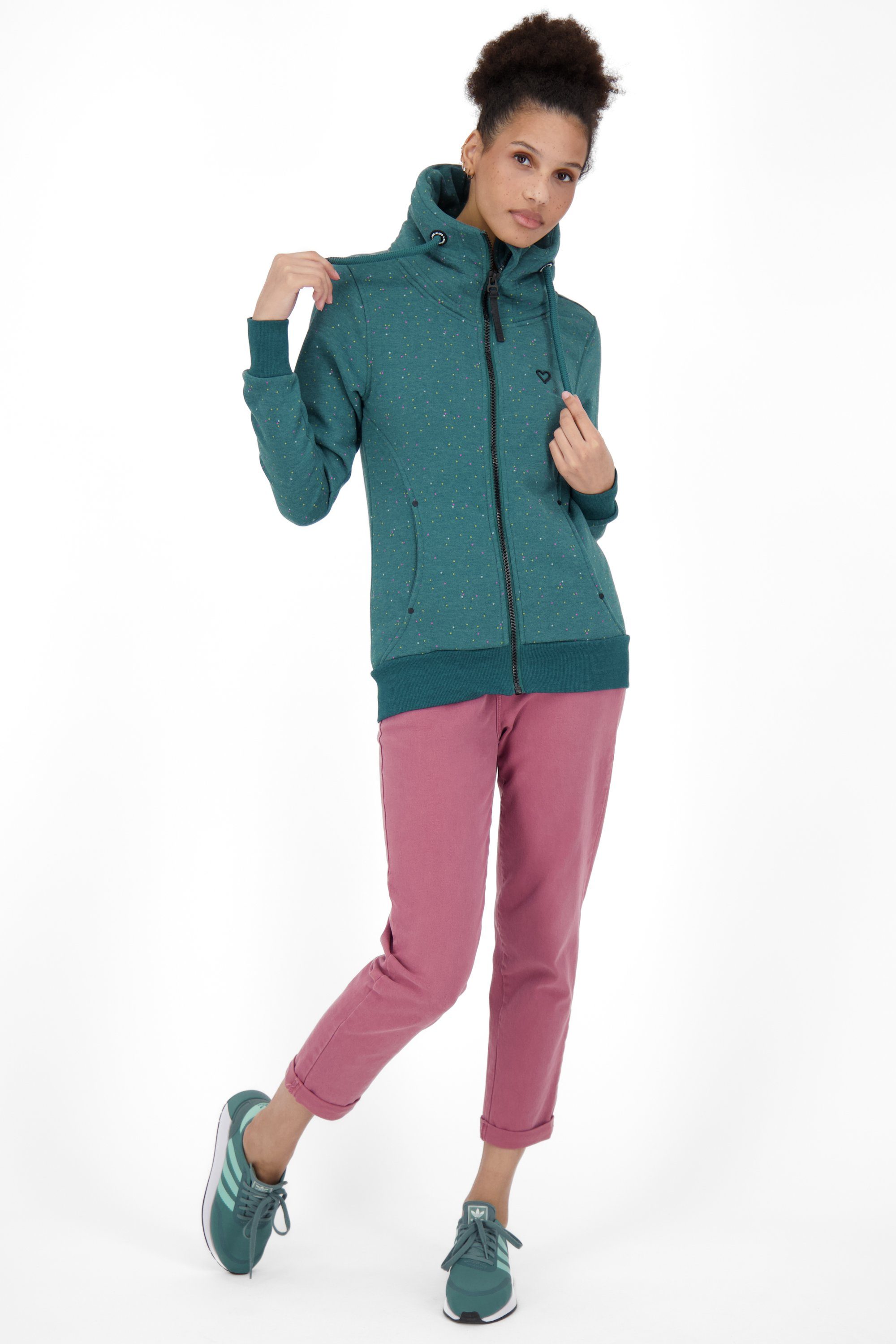 Alife & B Sweatjacke Sweatjacke forest VivianAK Kickin Sweatjacket melange Damen