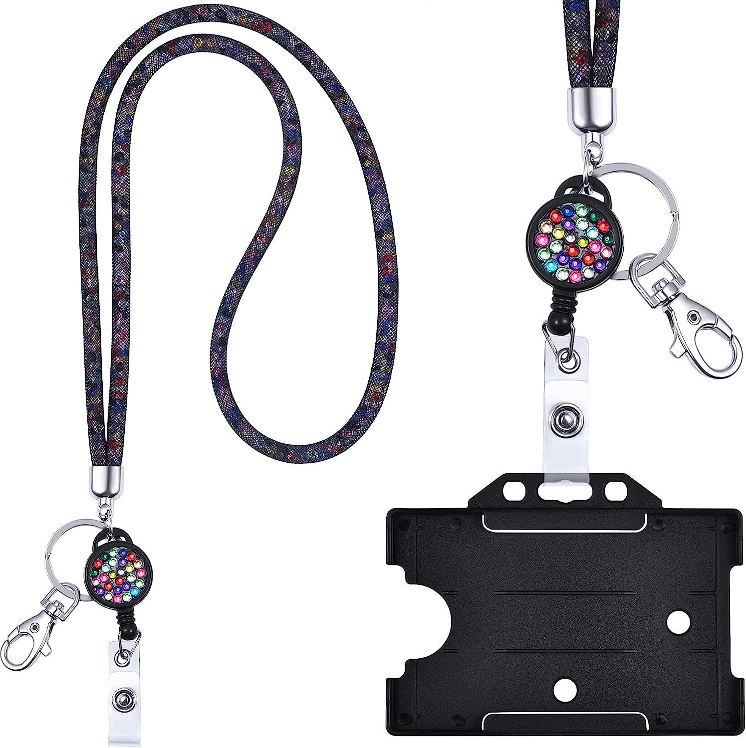 WEBBOMB Schlüsselanhänger Kristall Lanyard + Jojo Set + Kartenhalter Umhängeband Schlüsselband