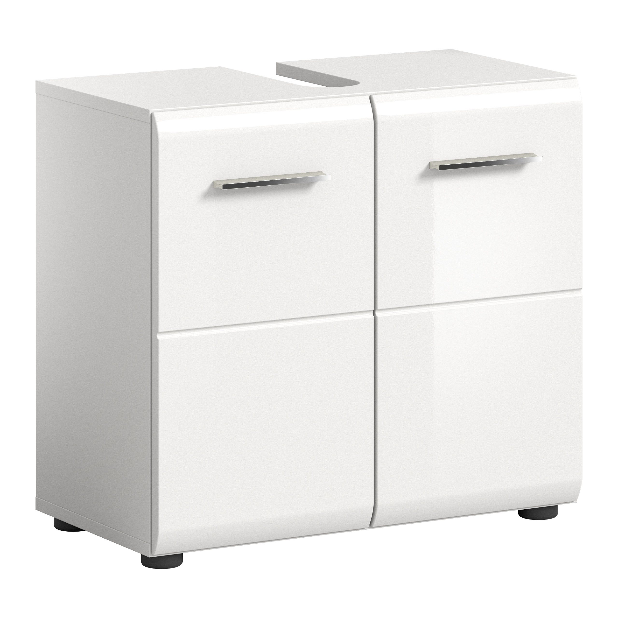 xonox.home Waschbeckenunterschrank Weiß Hochglanz Melamin Modern günstig online kaufen