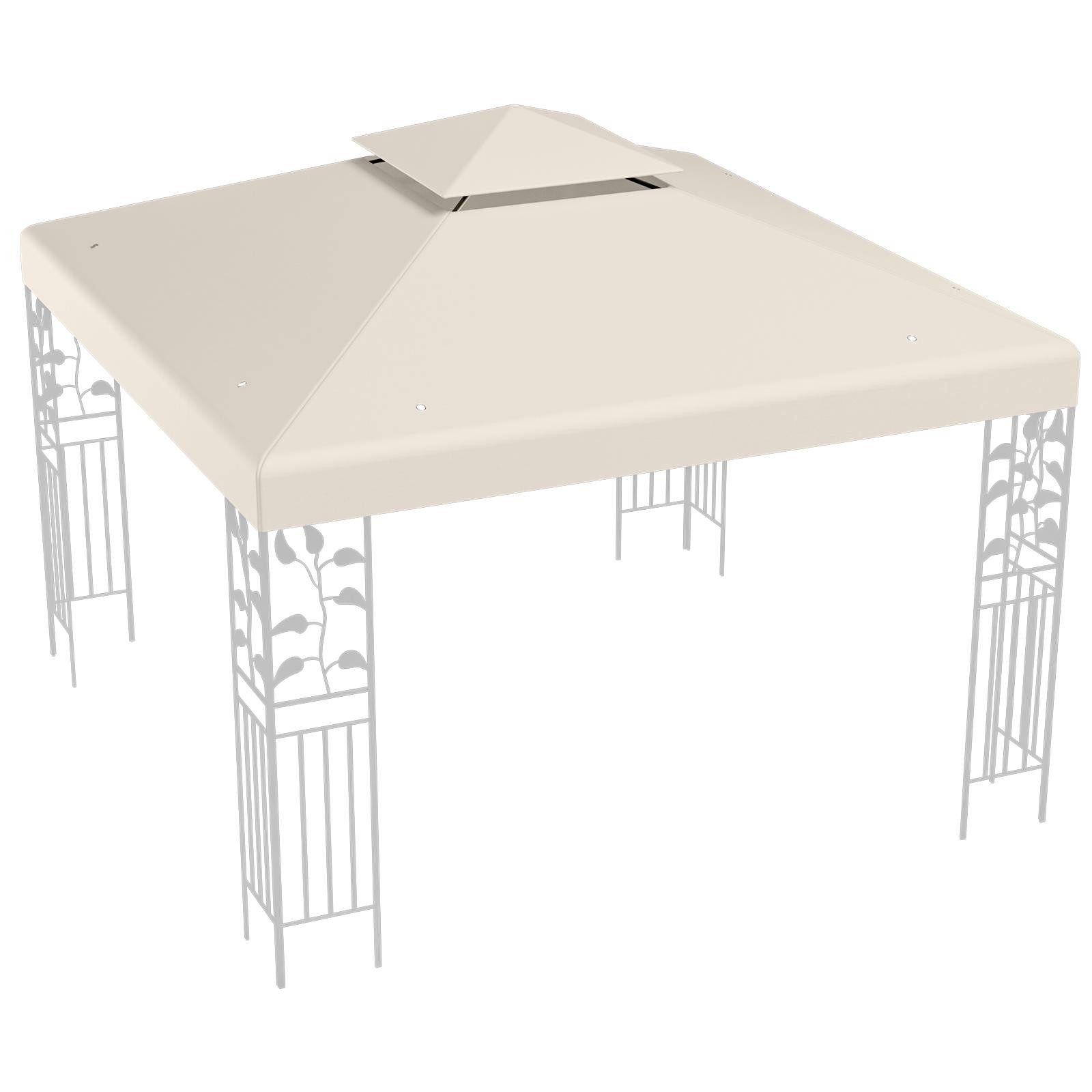 KOMFOTTEU Pavillon-Ersatzdach 3x3 m, Wasserabweisend, Doppeldach, günstig online kaufen