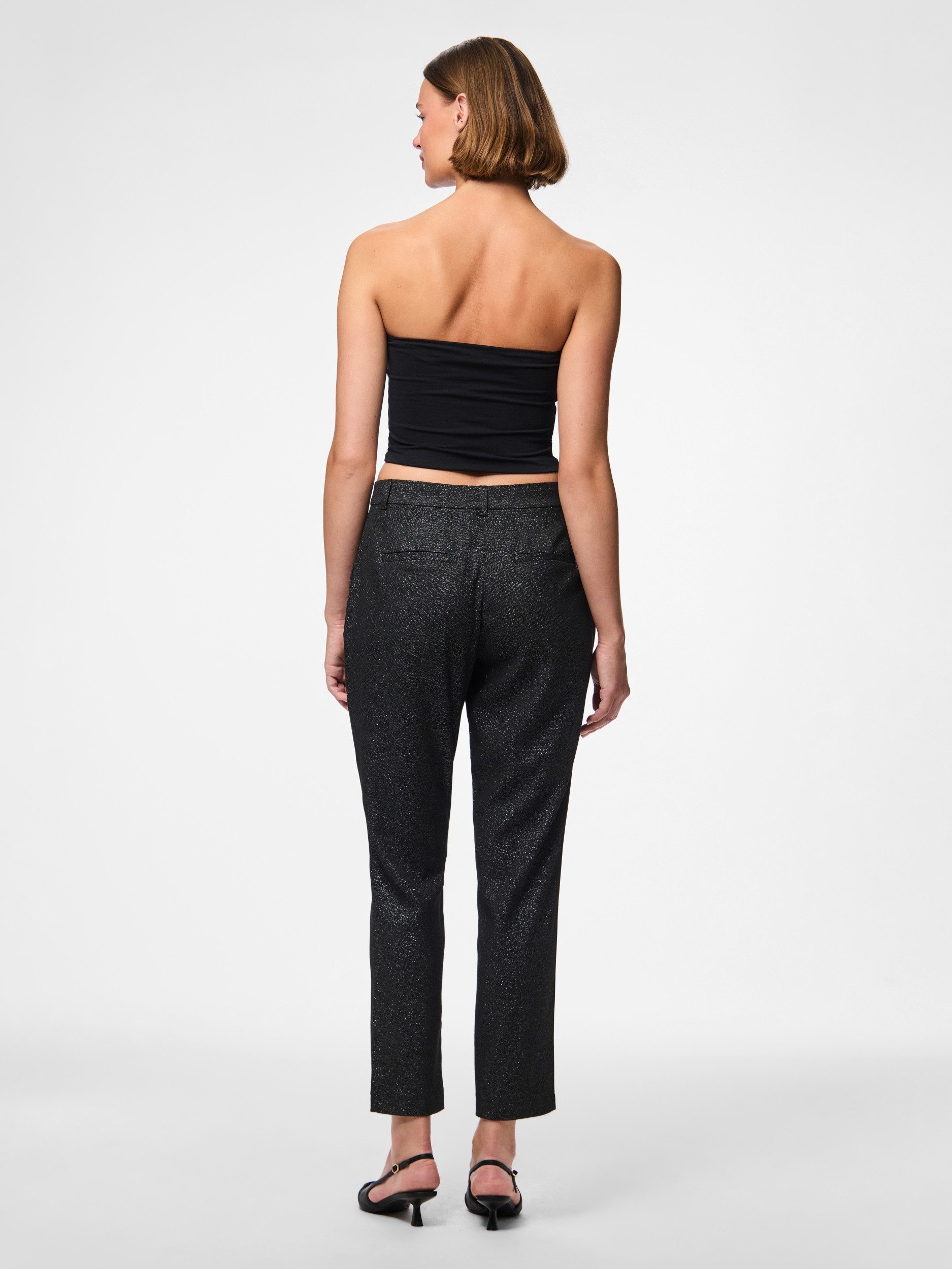 pieces Stoffhose PCBOSELLA MW ANKLE GLITTER PANT NOO