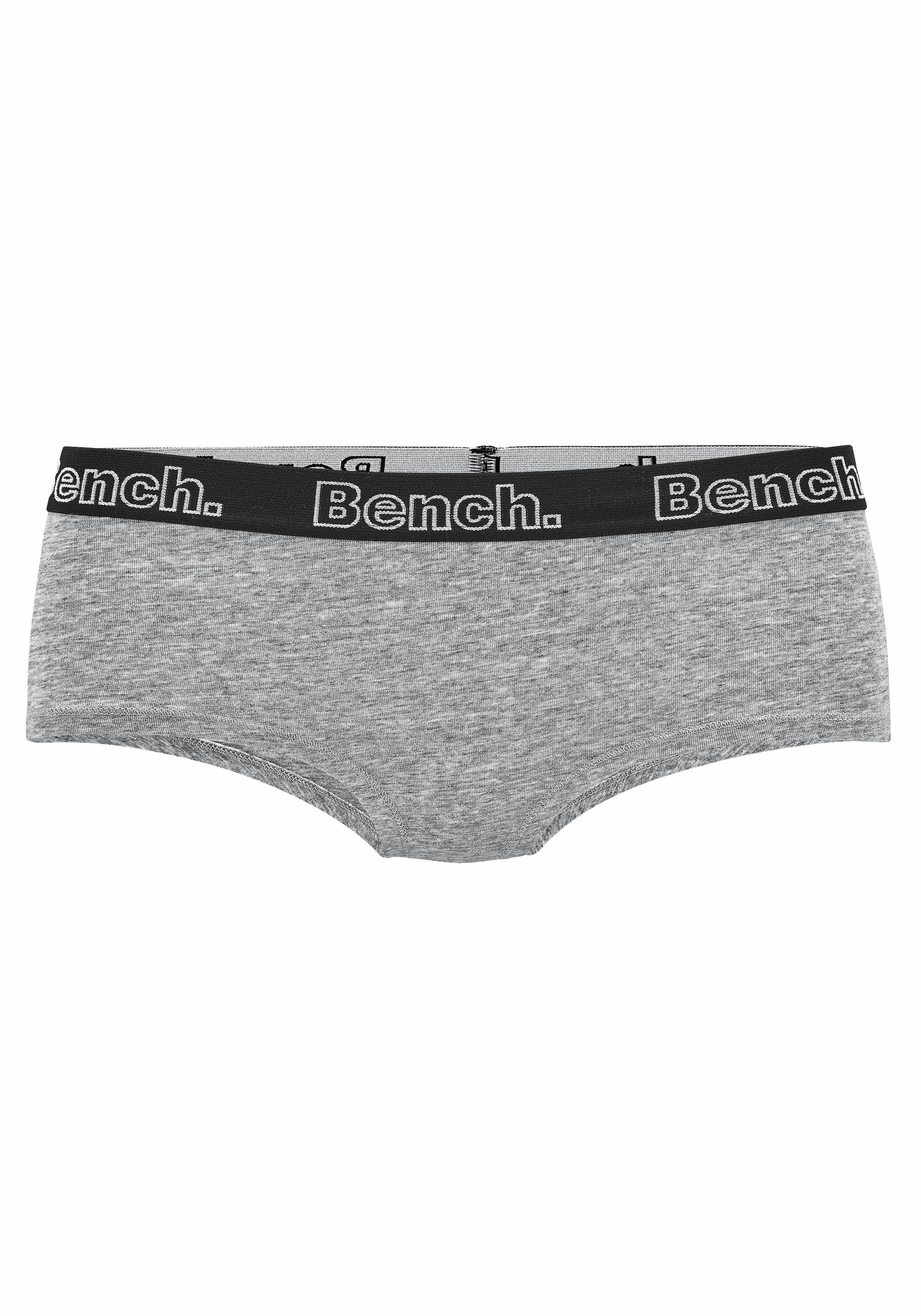 / Bench. Panty 3-St) Logo (Packung, schwarz / weiß grau-meliert schwarzem mit Webbund