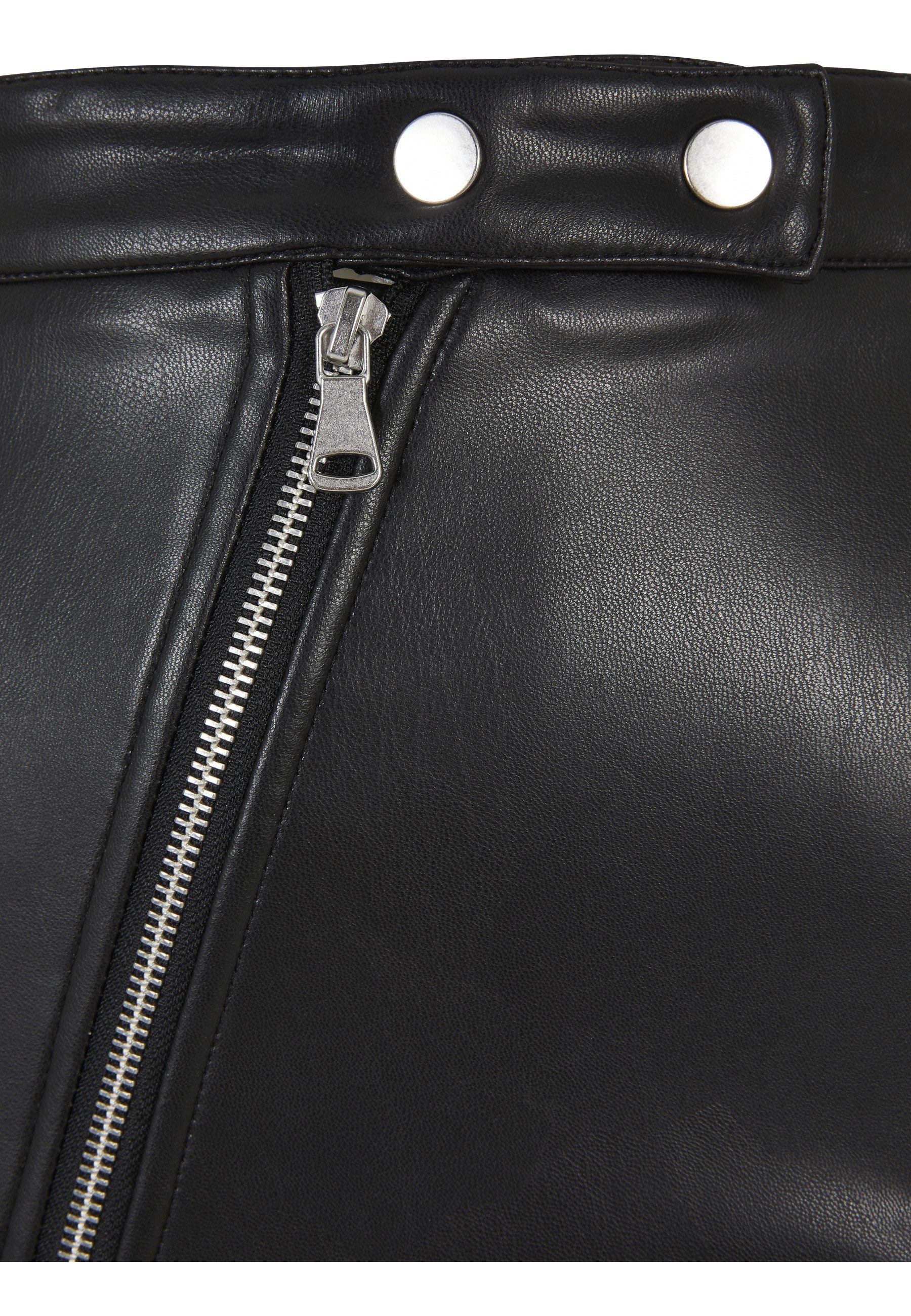 URBAN CLASSICS Jerseyrock Urban Classics Damen Ladies Synthetic Leather Biker Skirt (1-tlg)