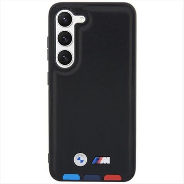 BMW Smartphone-Hülle BMW Leather Stamp Tricolor Hardcase für Samsung Galaxy S23 Plus Black