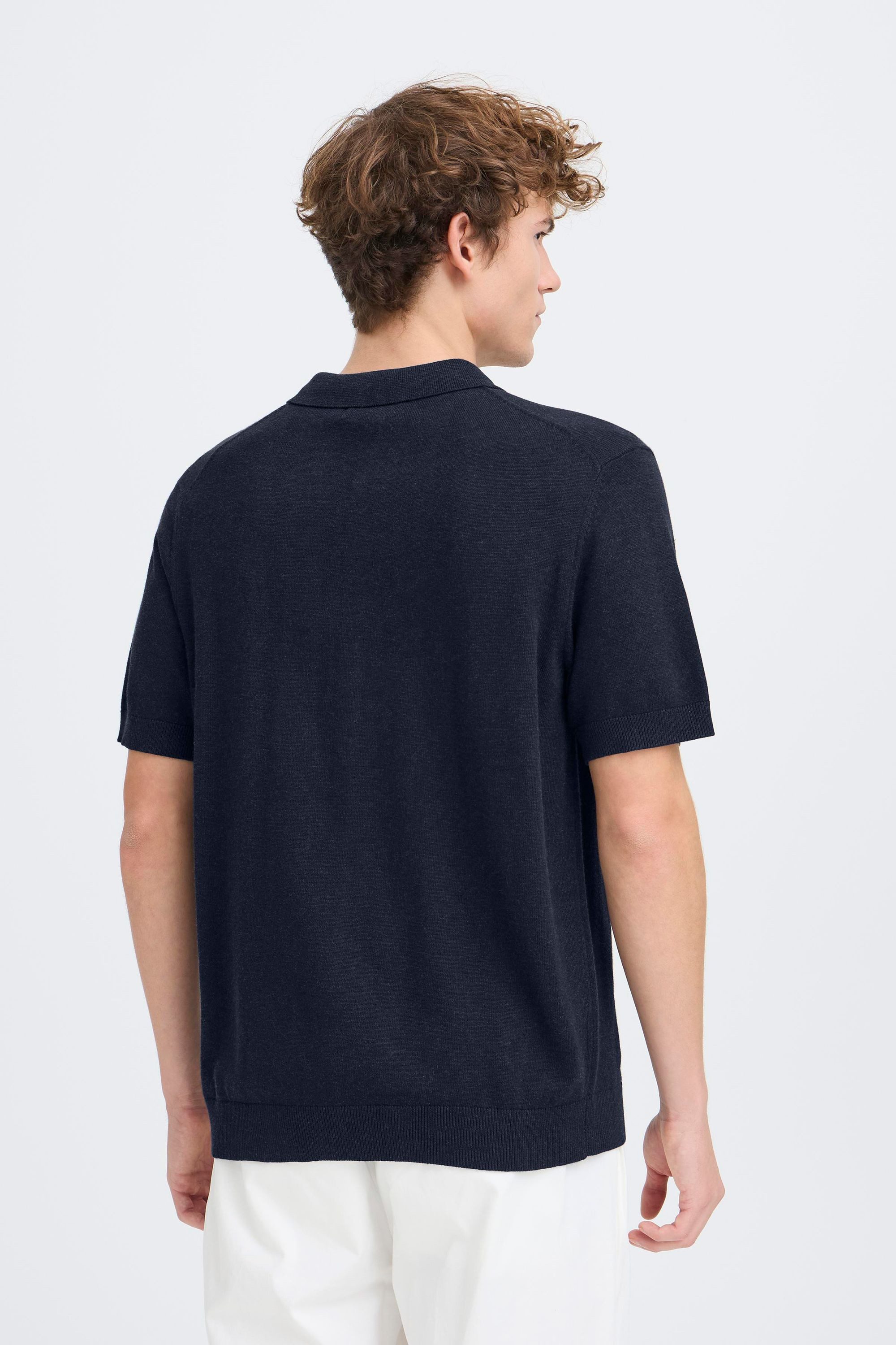 Casual Friday Kurzarmhemd CFBells Basic Strick Polohemd
