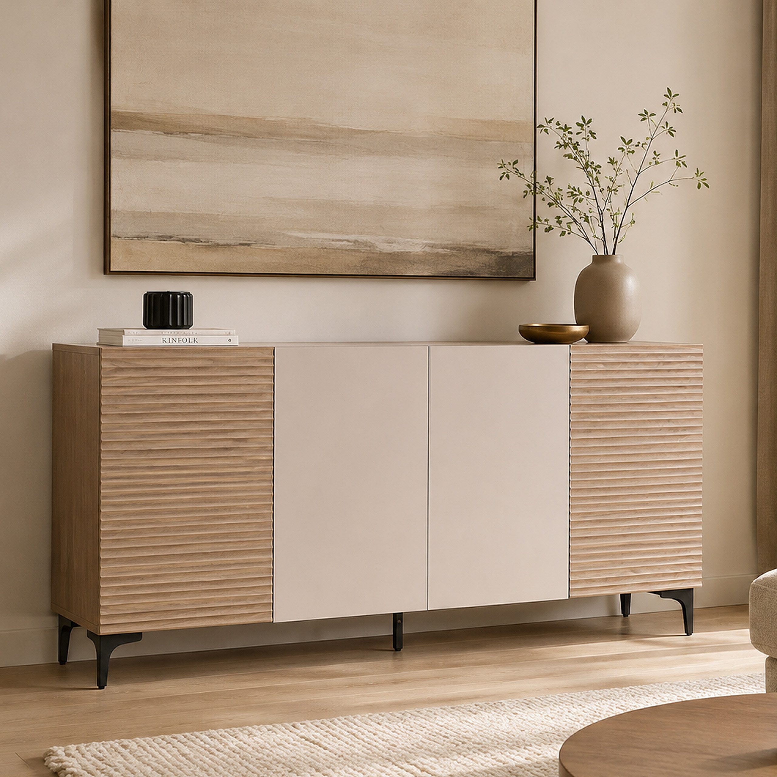 MCW Sideboard MCW-Q84, Oberfläche mit Melamin-Beschichtung besonders kratzfest