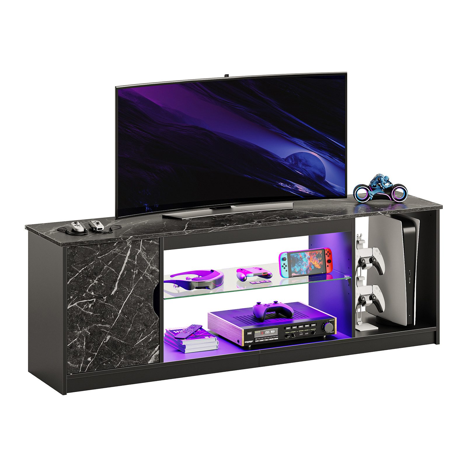 Bestier TV-Schrank Lowboard für 65 Zoll günstig online kaufen