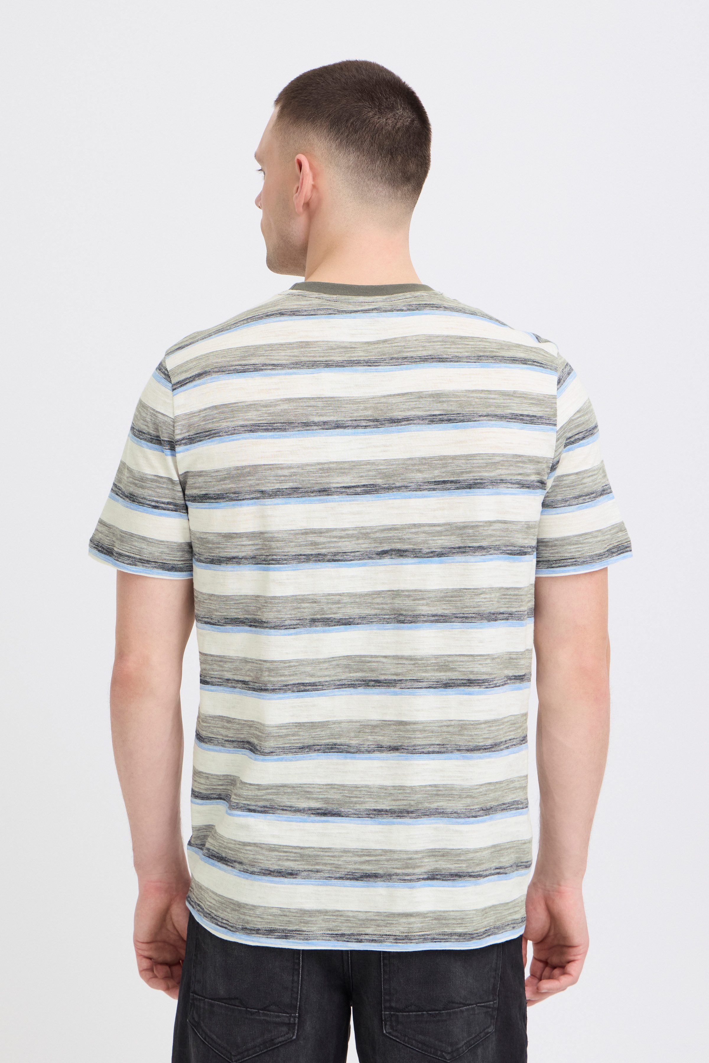 Blend T-Shirt BHKOBE STRIPE S/S TEE mit geringelter und gestreifter Optik, Regular Fit, ohne Verschluss – Bild 3 von 5