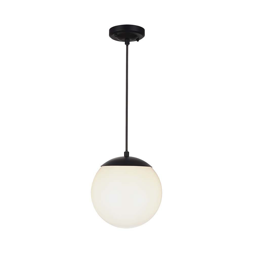 V-TAC Außen-Deckenleuchte, Leuchtmittel nicht inklusive, Pendelleuchte Hängeleuchte Außenleuchte Gartenlampe Kugel weiß H 87 cm