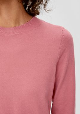 s.Oliver Strickpullover Pullover aus Viskosestretch Ziernaht