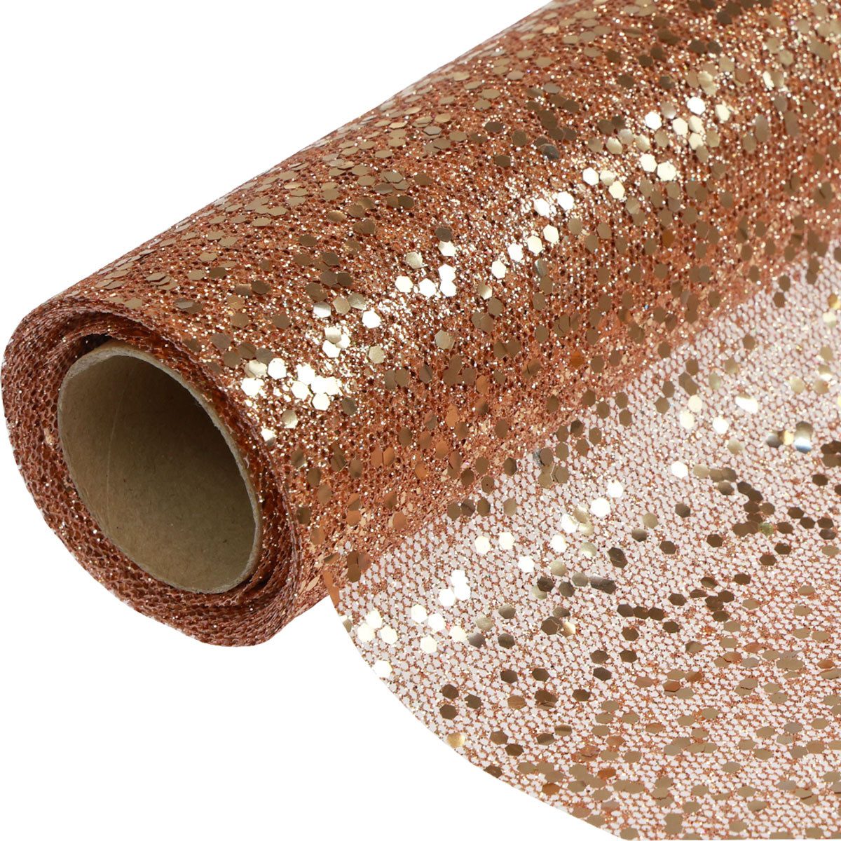 Viana Tischläufer Tischläufer Weihnachten Roségold Glitzer Tischdeko 48×450 günstig online kaufen