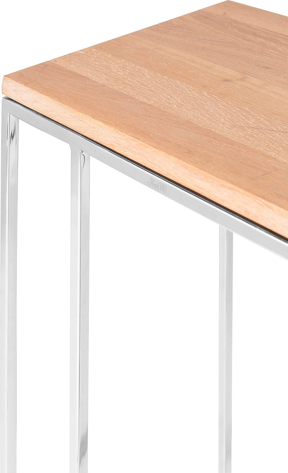 Fink Beistelltisch Tischplatte, Beistelltisch, massive C-Form
