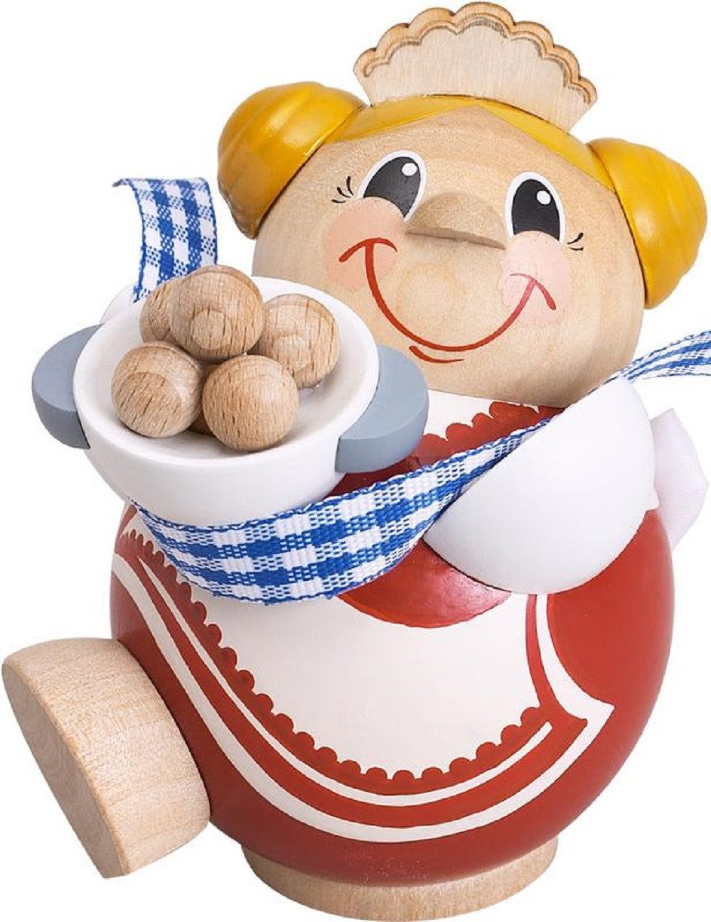 Seiffener Volkskunst Фігурка курець Kugelräucherfigur "Kloßfrau"- tolles Geschenk