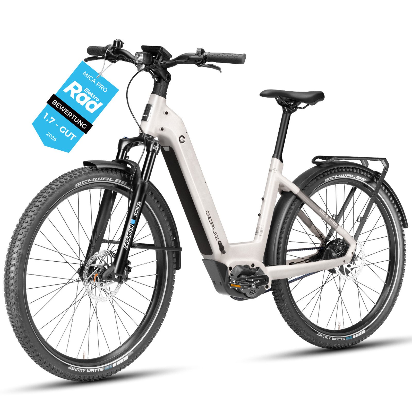 DERUIZ E-Bike Trekkingrad Mica pro 28 Zoll/29 Zoll, Mittelmotor 110Nm, 180km, Riemenantrieb, Nabenschaltung, Mittelmotor, 720 Wh, (Trittfrequenz- und Drehmomentsensor Lockout-Federgabel Tiefeinsteiger)