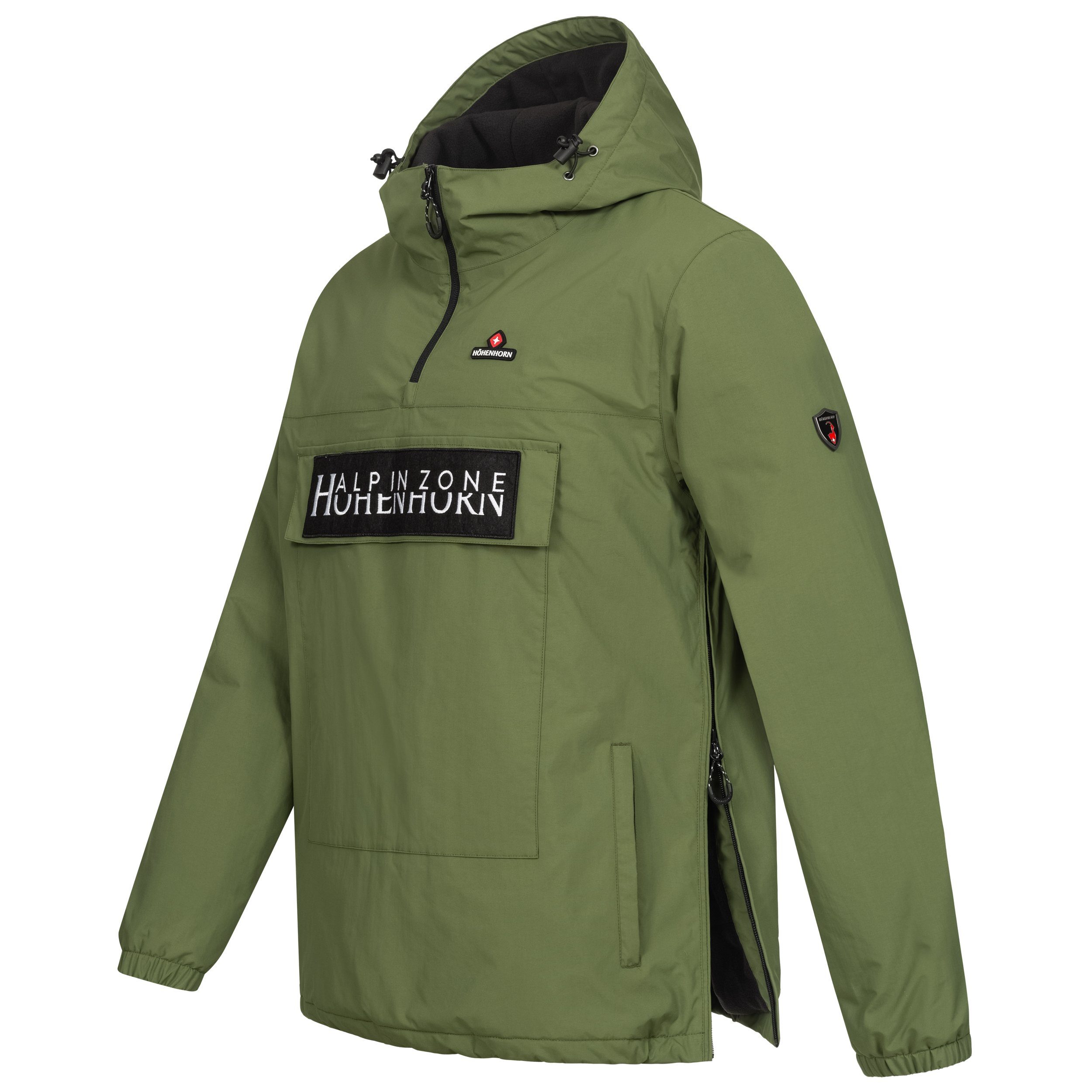 Höhenhorn Winterjacke Allesso Herren für Männer Windbreaker Gefüttert Schlupfjacke Seitlicher Reißverschluss, Winddicht, Wasserdicht, Atmungsaktiv