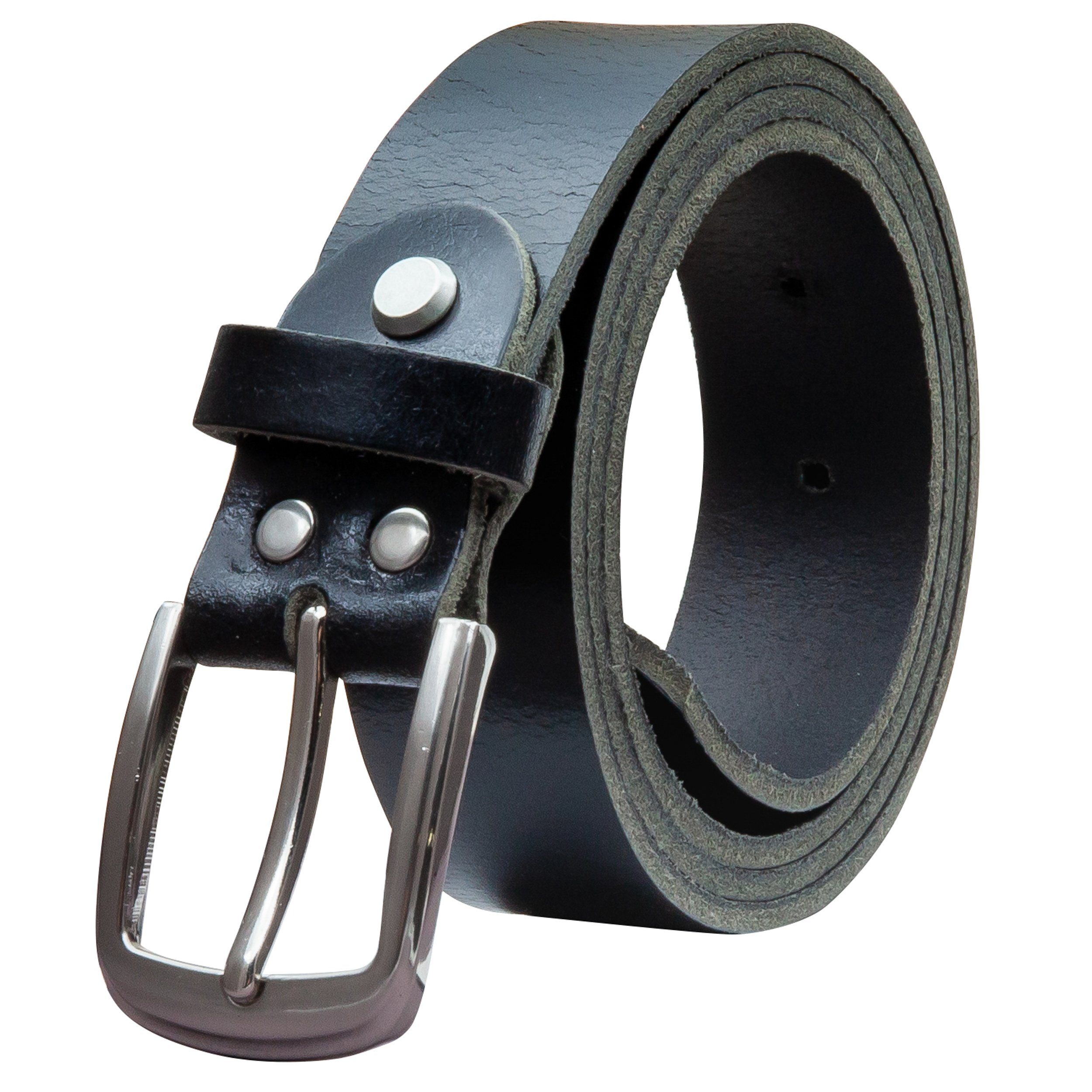 COLOGNEBELT Ledergürtel OM315-VL-Schwarz MADE IN GERMANY, Schwarz Kürzbar, 100 % Echtleder, Aus einem Stück, Unisex