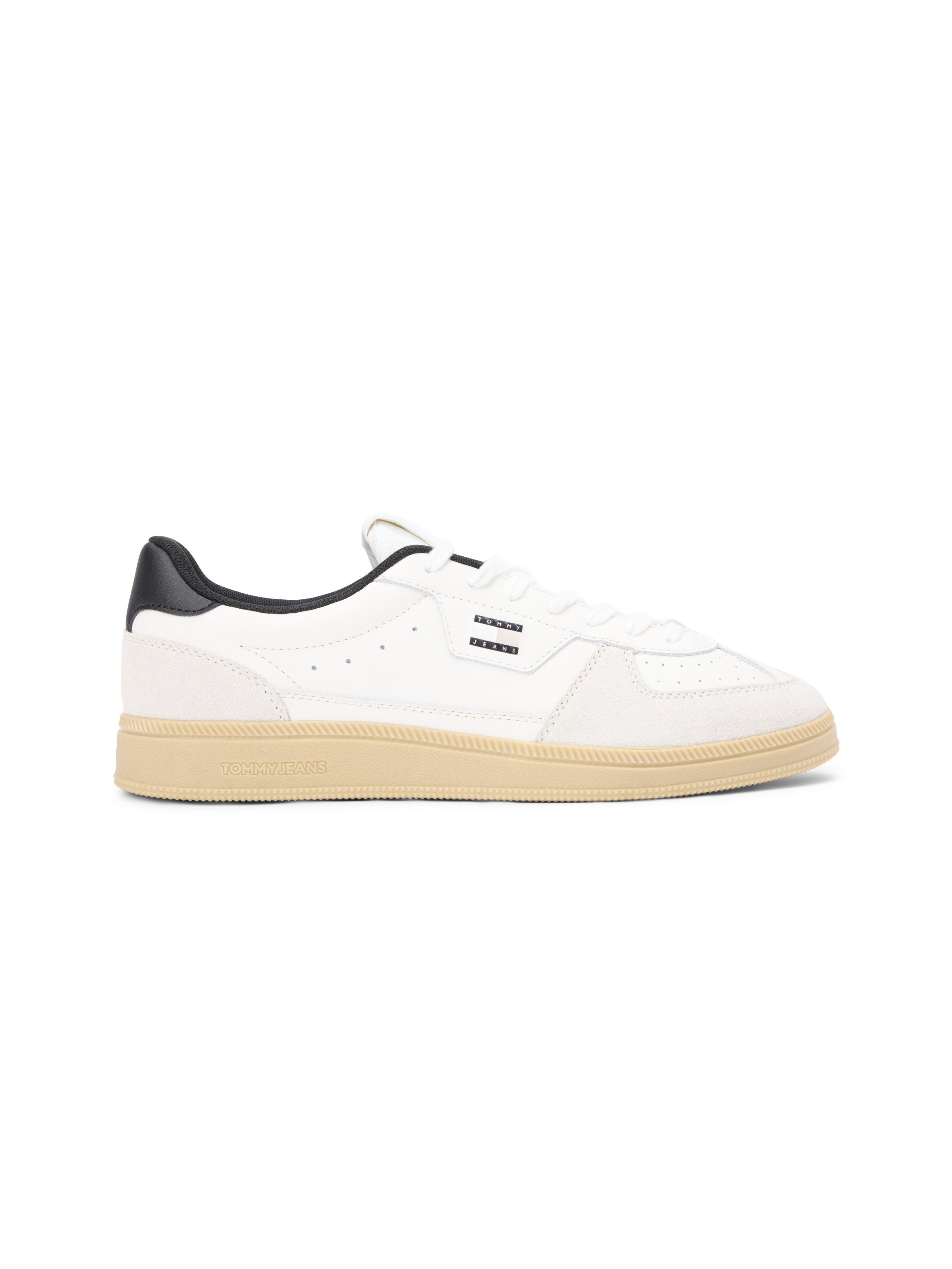 Tommy Jeans THE GREENWICH EDGE M LEATHER Sneaker Freizeitschuh, Halbschuh, Schnürschuh mit Lochmuster – Bild 4 von 5