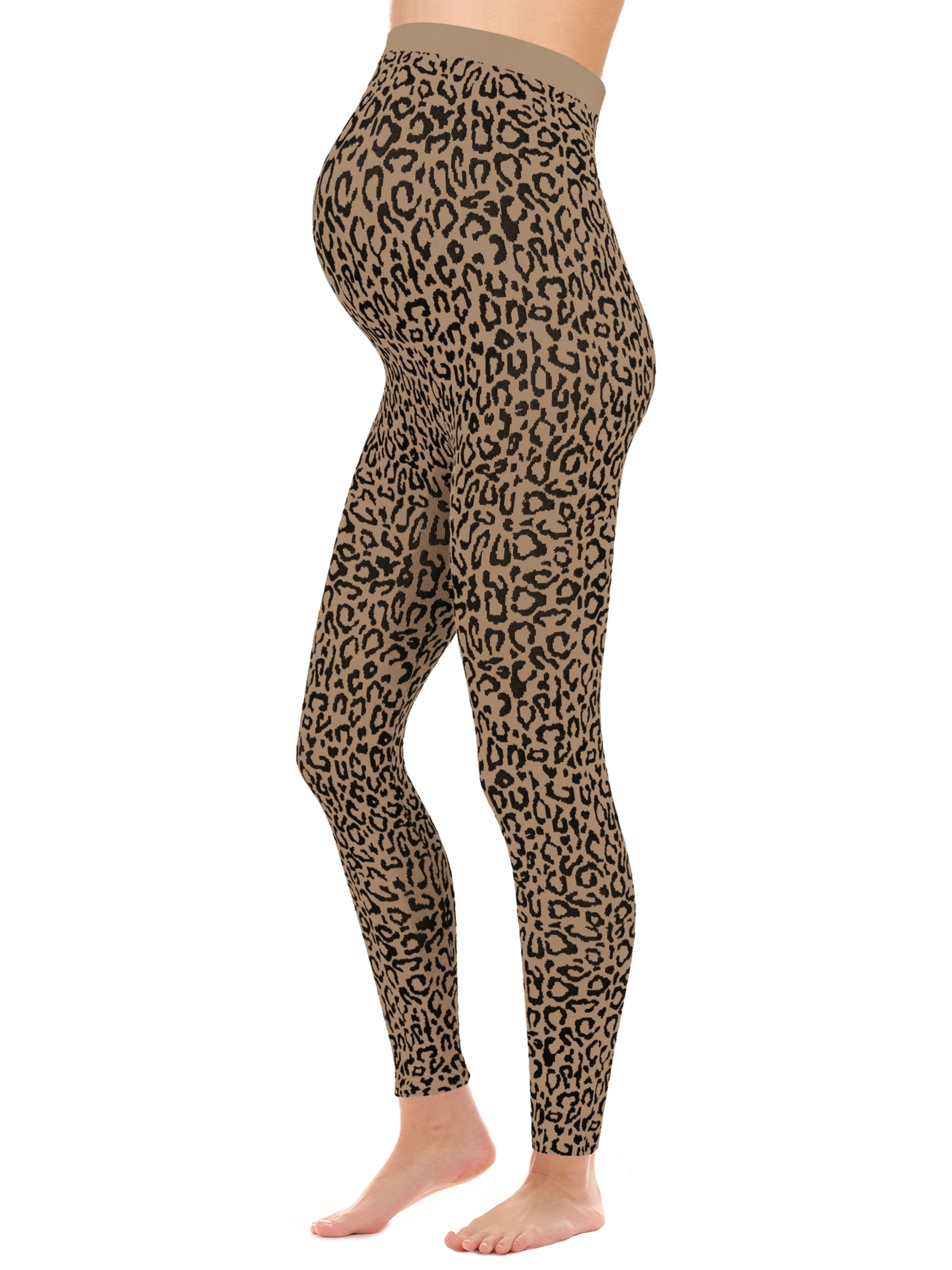 Herzmutter Umstandsleggings Leo Muster - Schwangerschaftsleggings Leopard (1-tlg)