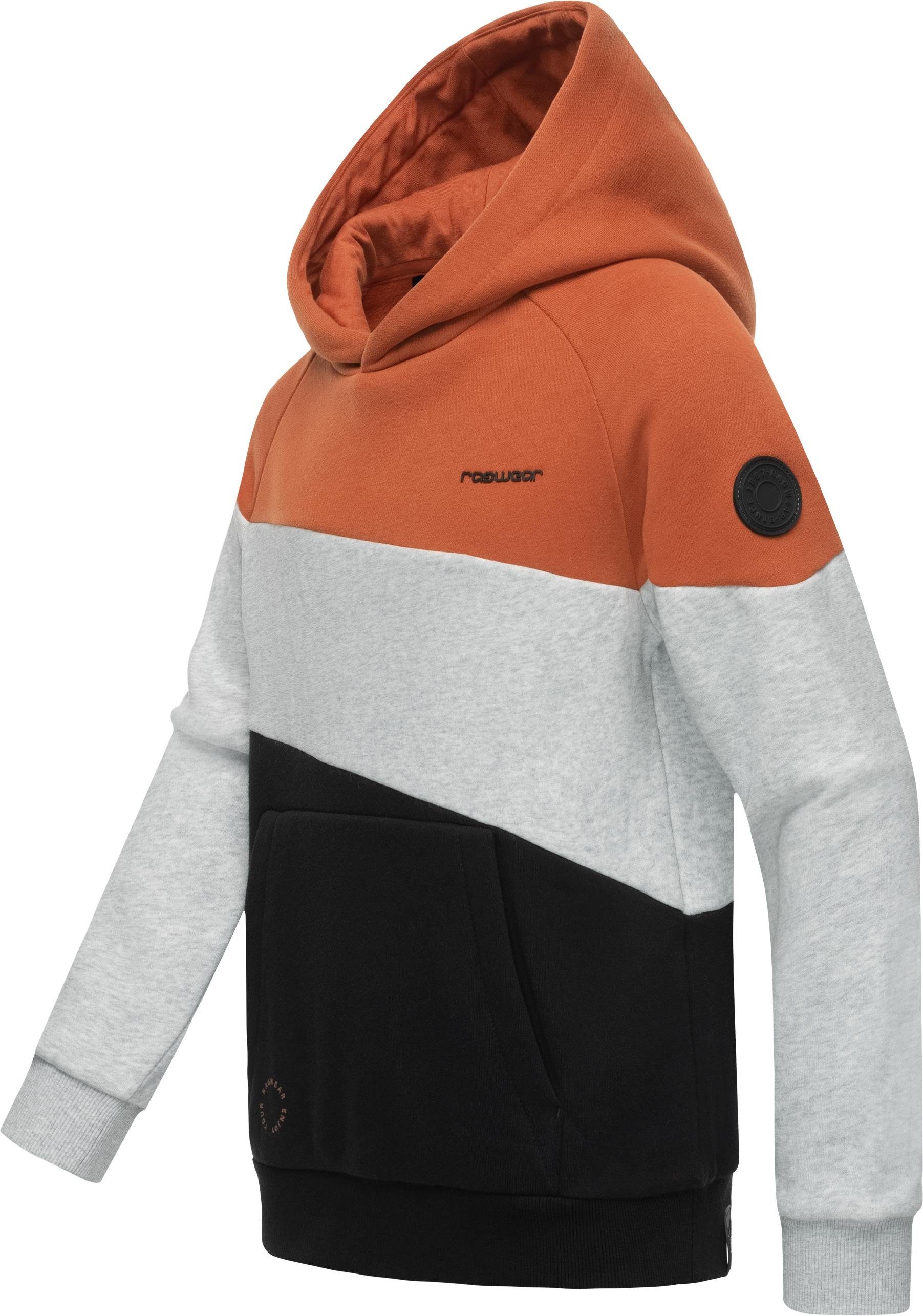 Kapuzenpullover Kapuzensweater orange Kinder großer Jungen Kapuze Vendio Ragwear mit