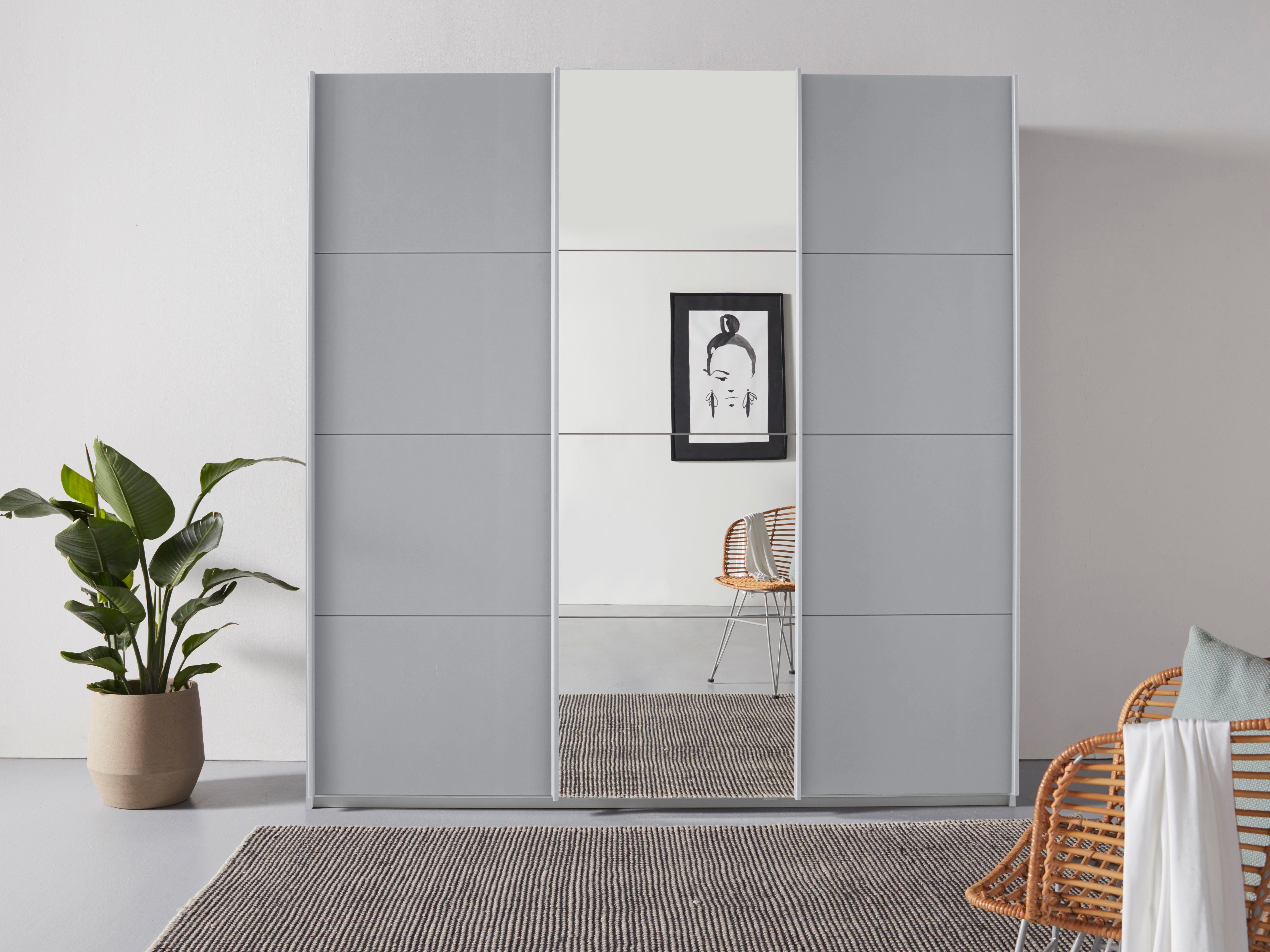 rauch Schwebetürenschrank Kleiderschrank Schrank Garderobe TOPSELLER OTELI inkl. Inneneinteilung mit 3 Innenschubladen sowie zusätzlichen Einlegeböden MADE IN GERMANY