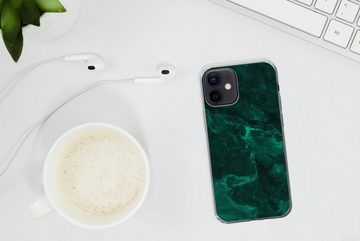 MuchoWow Handyhülle Marmor - Limone - Grün - Strukturiert - Marmoroptik, Handyhülle Apple iPhone 12 Mini, Smartphone-Bumper, Print, Handy