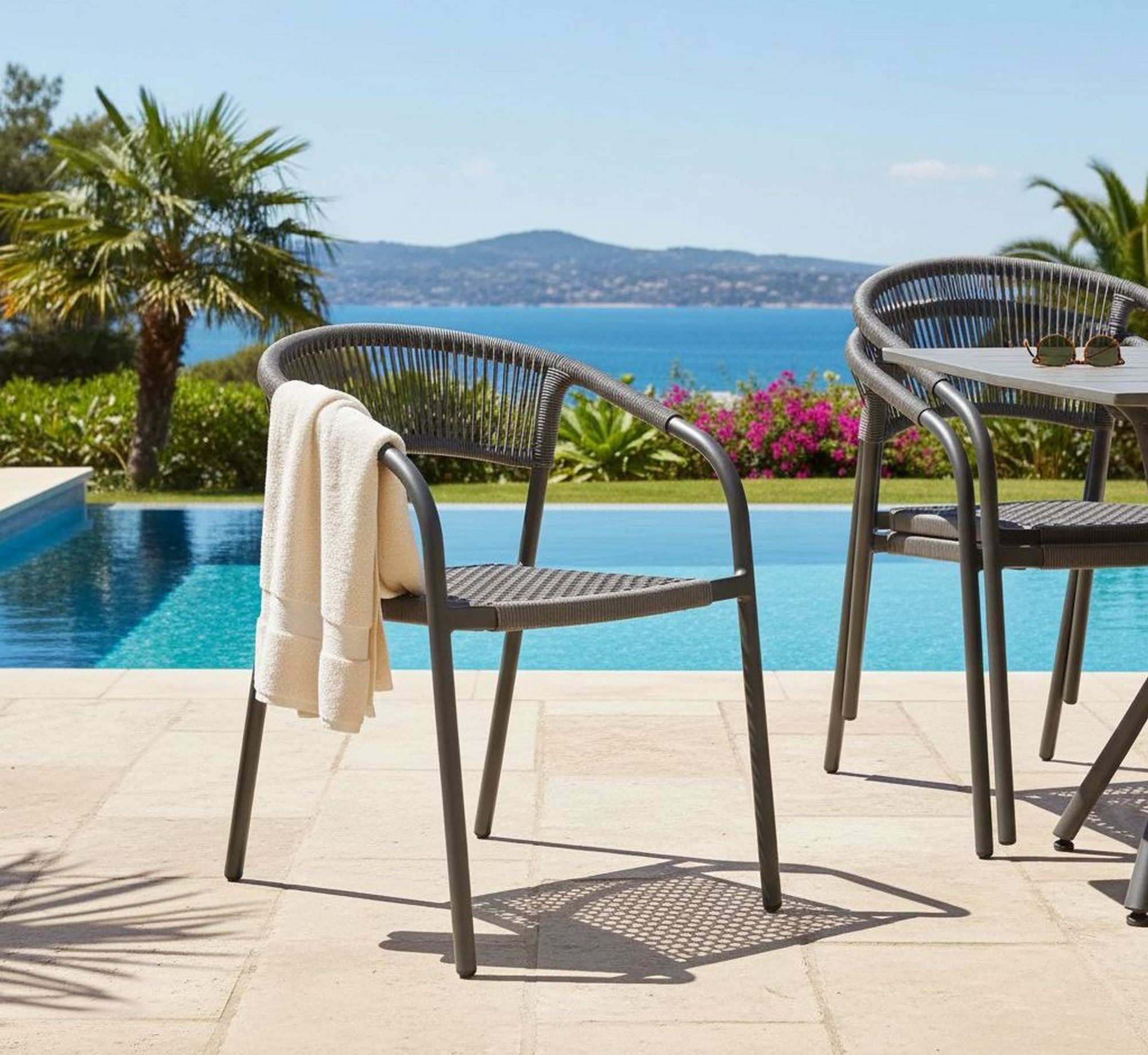 Lesli Living Gartenstuhl Lesli Living Stapelstuhl Nagano Grey