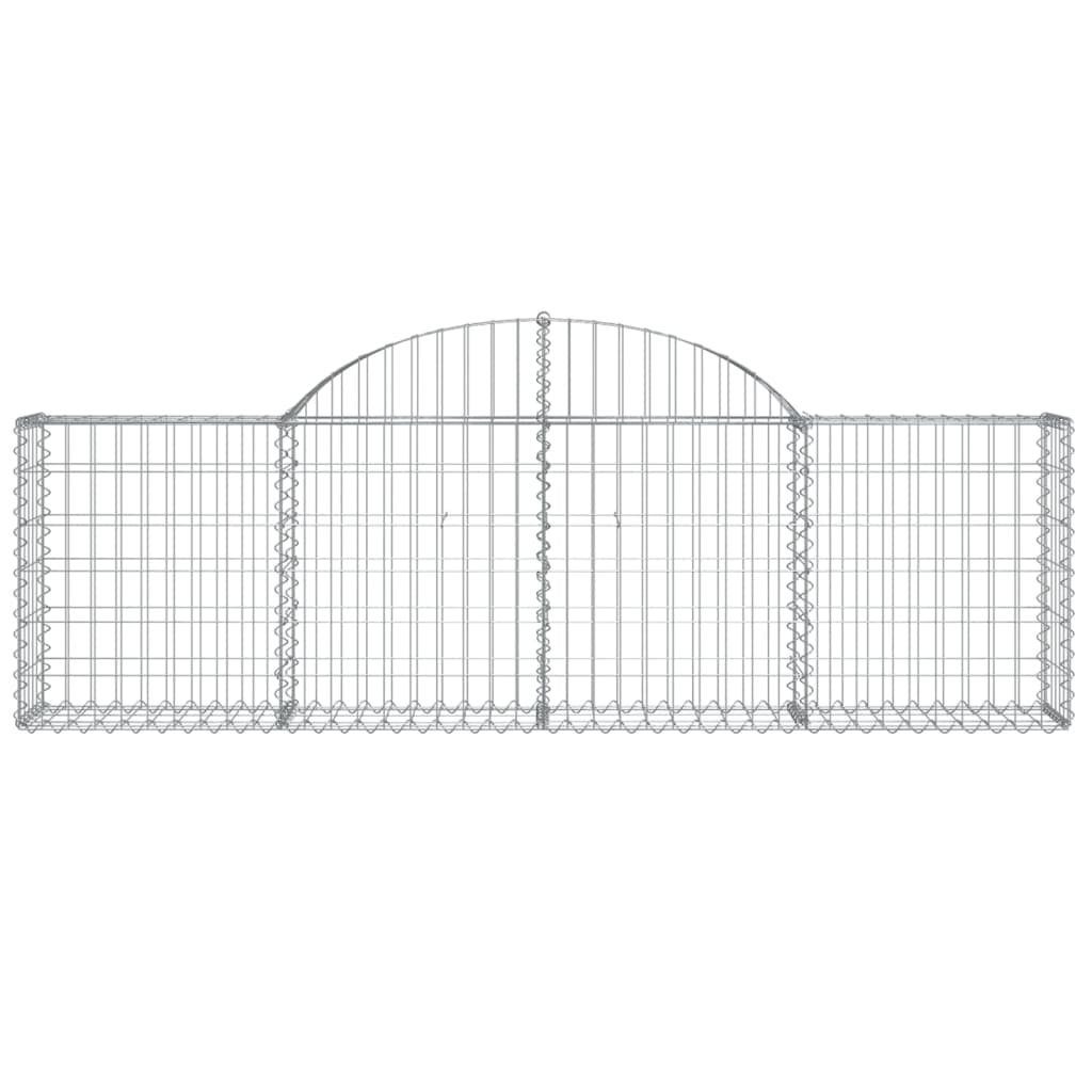 vidaXL Blumentopf Gabionen mit Hochbogen 18 Stk. 200x30x60/80 cm Verzinktes Eisen (18 St)