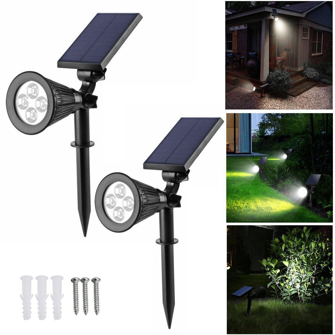 oyajia LED Solarleuchte 4LEDs Solarleuchte Scheinwerfer, günstig online kaufen