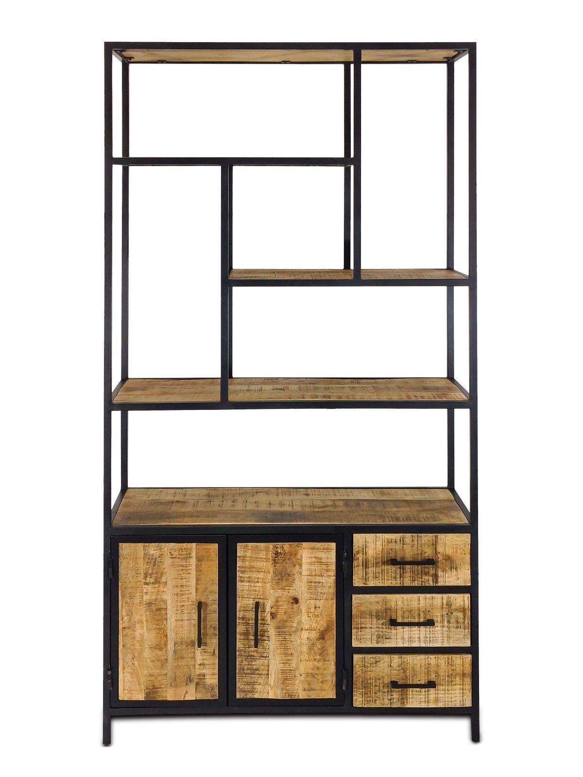 Casamia Bücherregal Bücherregal Standregal Liverpool Regal 98x190x36cm Metall-Gestell