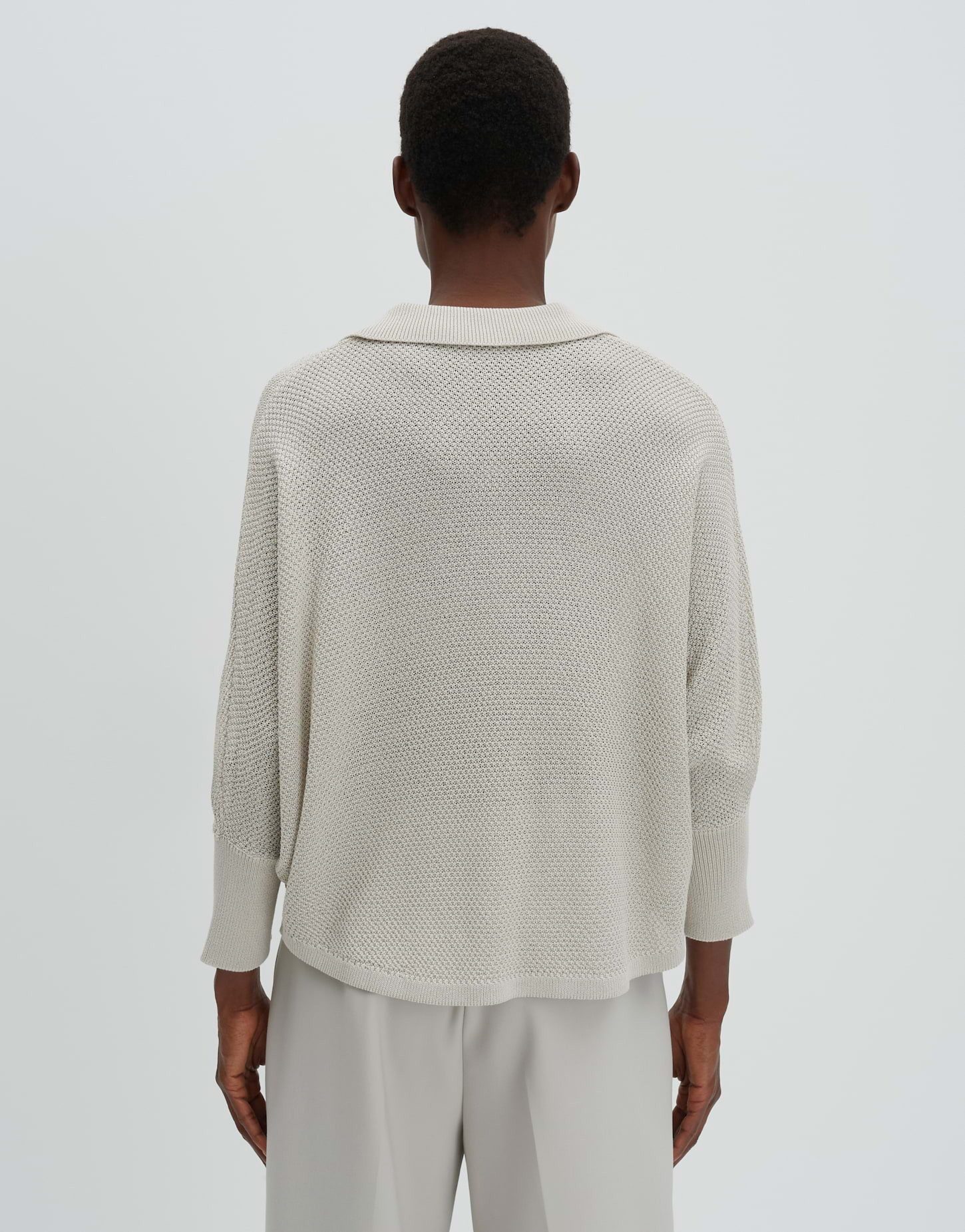 someday Strickpullover Telanora aus ECOVERO™-Strick Oversized Silhouette mit Polokragen, lässig
