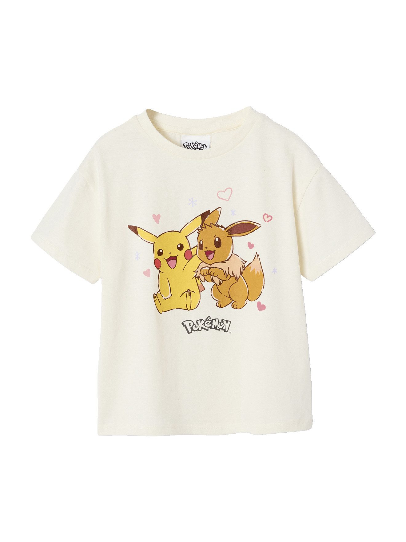 Kurzarmshirt Kinder T-Shirt POKEMON mit Pikachu und Evoli