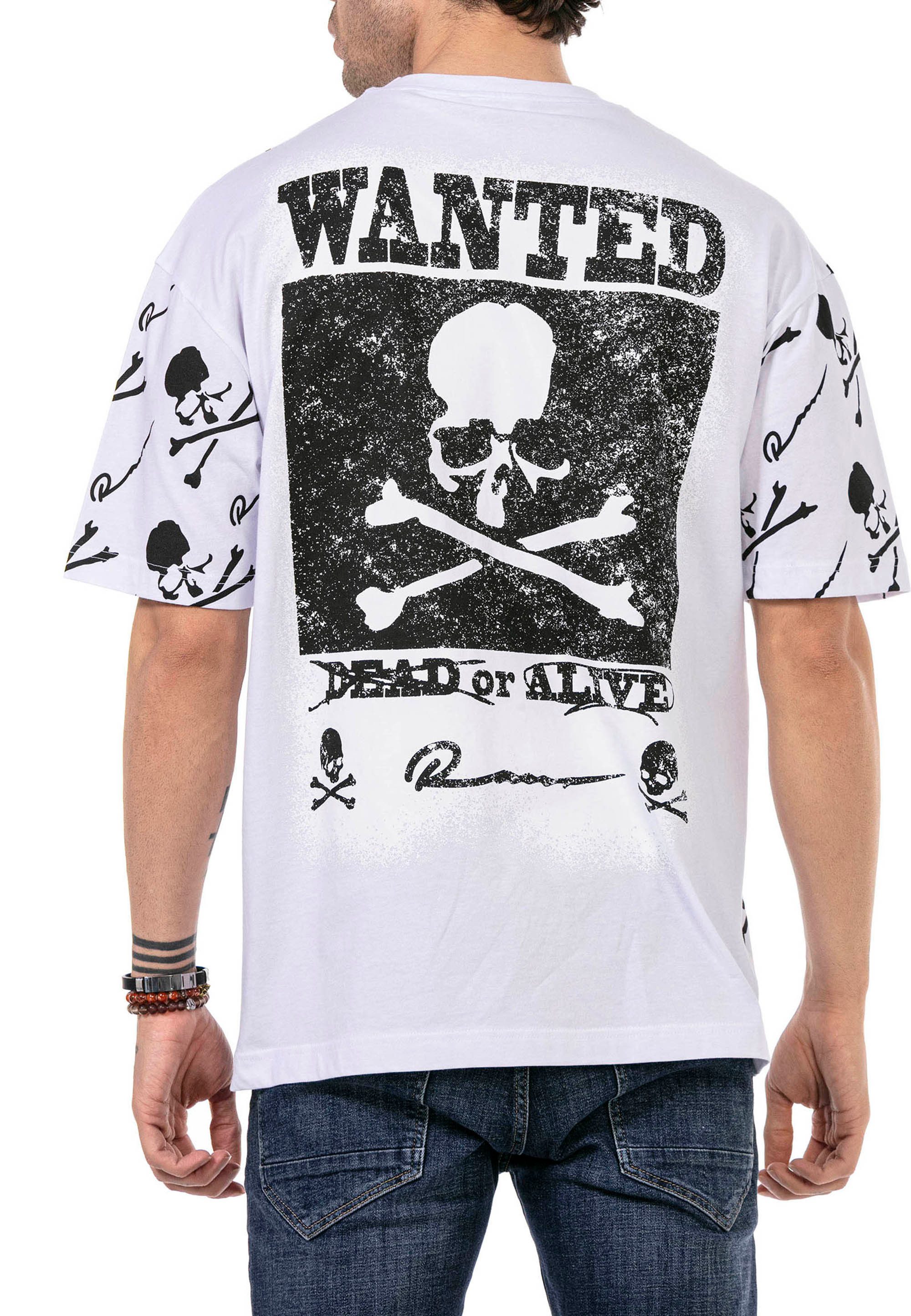 RedBridge T-Shirt mit Totenkopf-Print - 100% günstig online kaufen