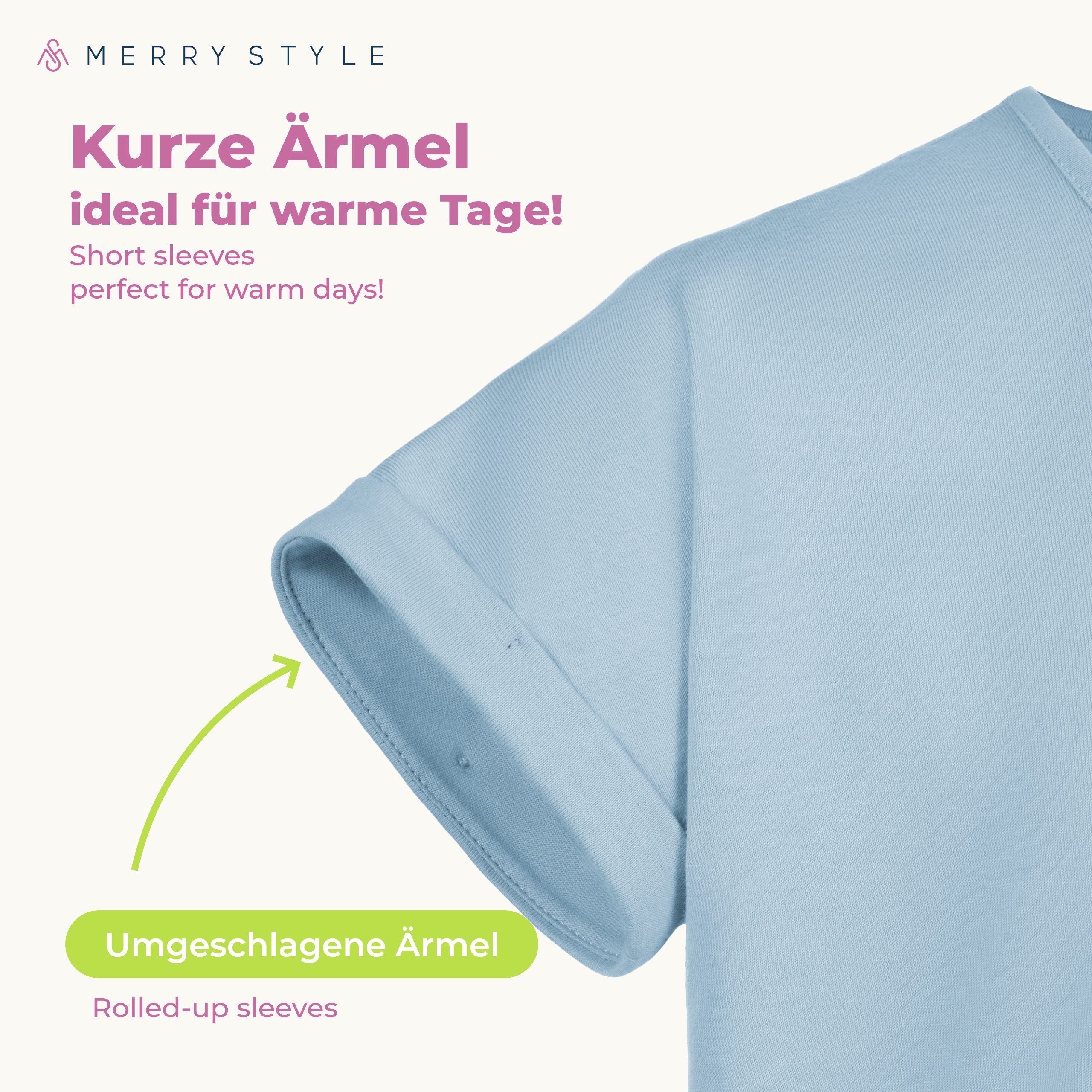 Merry Style T-Shirt für Mädchen aus weicher Baumwolle MS-468 (1-tlg) – Bild 4 von 5