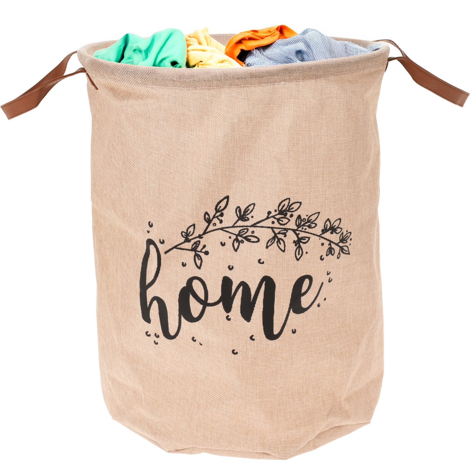 Koopman Wäschesack Wäschekorb Badezimmer Faltkorb Wäschebehälter (1 St), 40x50cm, Stabilisierungsring, Faltbar, Polyester / Kunststoff, Beige