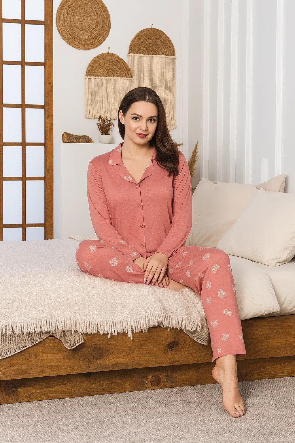 Selef Creation Pyjama Pyjama Set Langarm Zweiteiler in Zuckerrosa – Schlafa günstig online kaufen