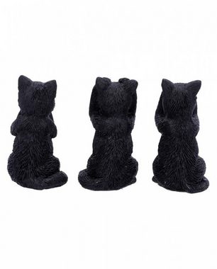 Horror-Shop Dekofigur Drei Weise Schwarze Katzen als Dekofiguren