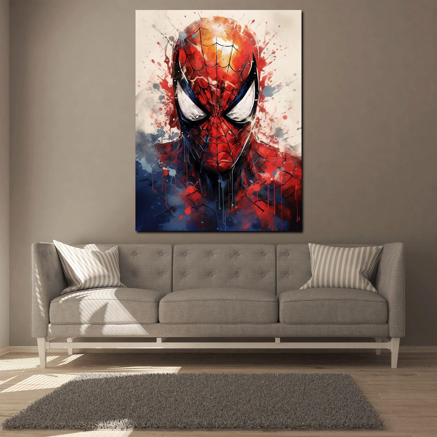 Artedinoi Leinwandbild Pop Art abstrakt Spider Man Leinwandbild Wandbild Kunstdruck XL Wandde, Comic-Superheld, abstrakt