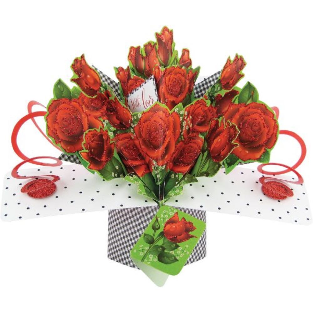 Grußkarten Grußkarte PopUp 'With Love' Rosen