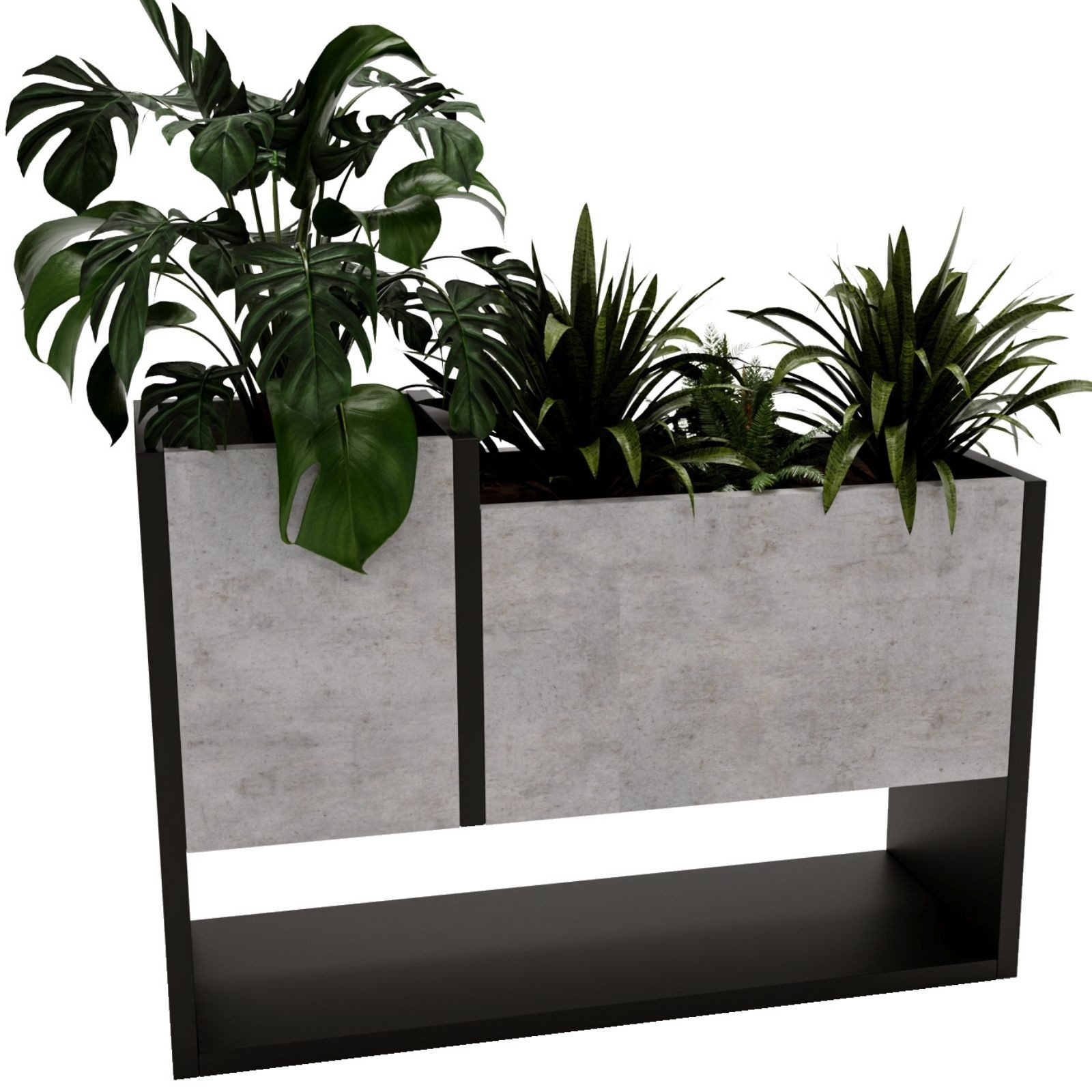 Blumenständer für Innenräume, Blumenkasten ohne Einsatz, Pflanzkasten 45x64,5x22,6cm