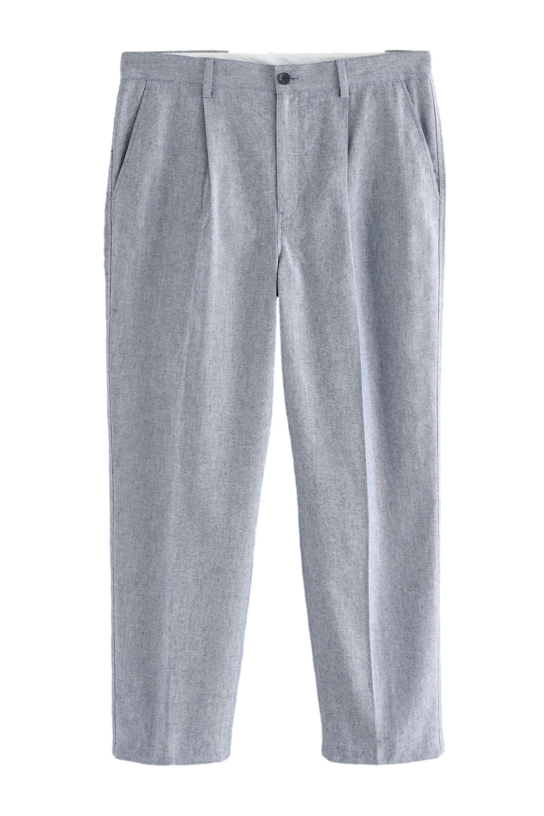 Anzughose Relaxed Fit Anzughose aus Baumwolle