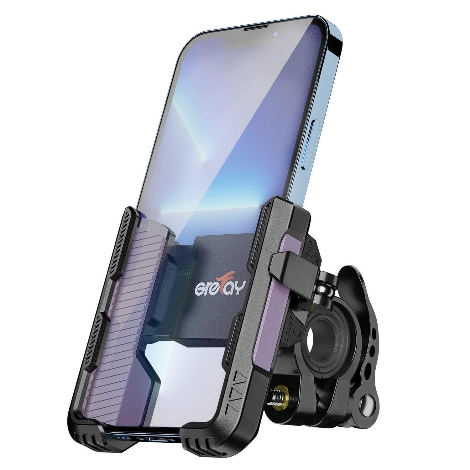 LuxusKollektion Smartphone-Halterung Handyhalterung Fahrrad Lenker Motorrad Smartphone 1s Sperre Violett1