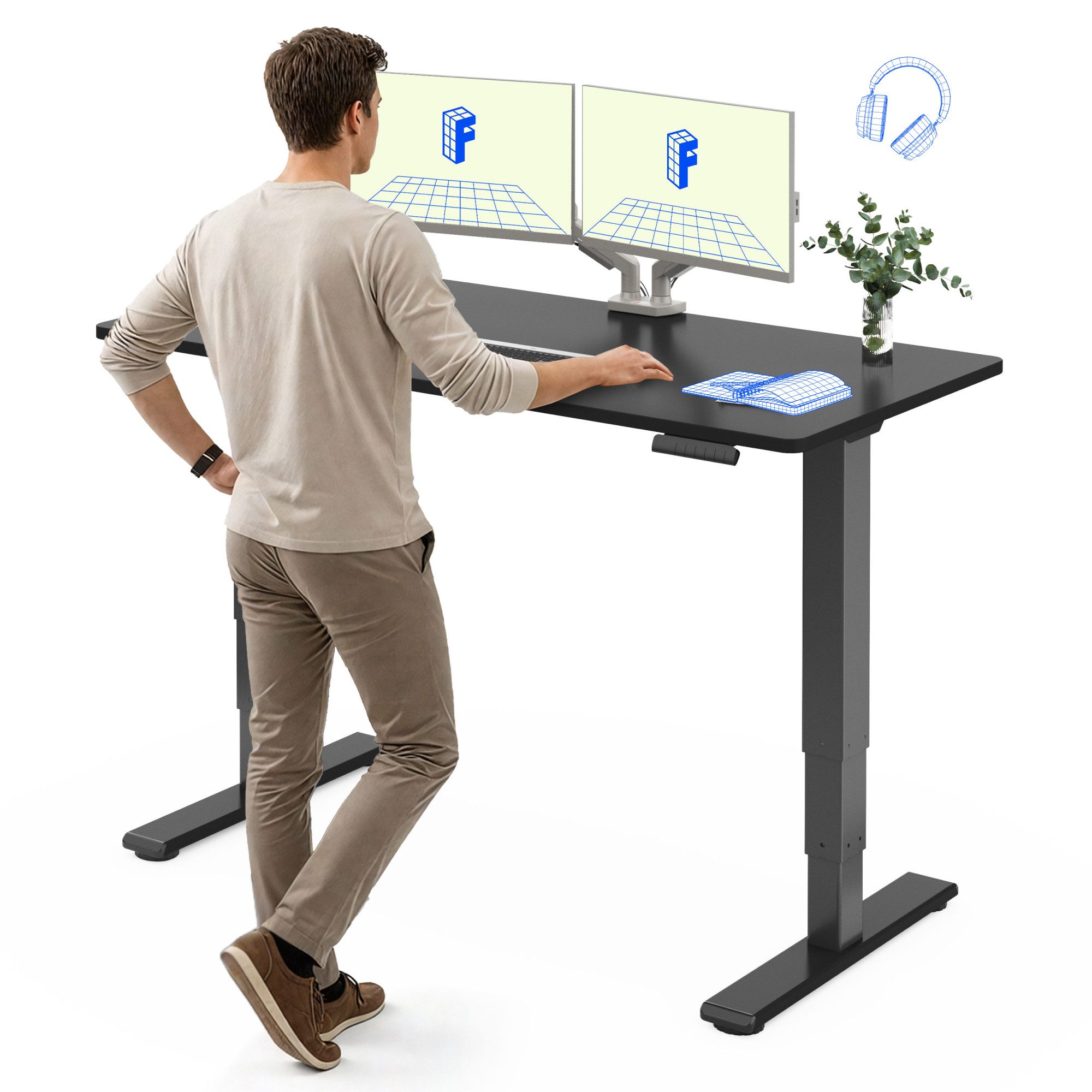 FLEXISPOT Schreibtisch Elektrisch Höhenverstellbarer Schreibtisch EC5 LITE günstig online kaufen