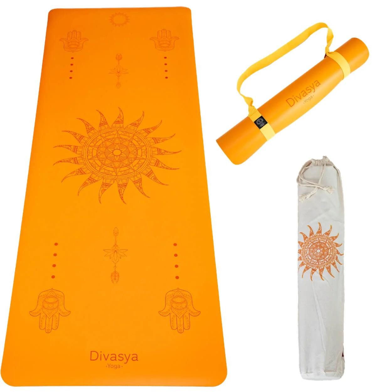 DIVASYA Yogamatte rutschfest, Naturkautschuk, japanische grip Oberfläche
