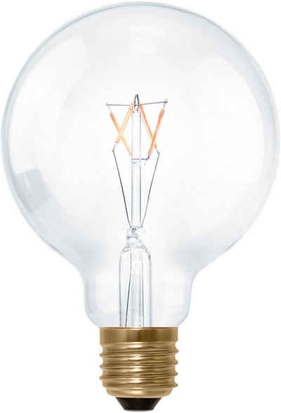 SEGULA LED-Leuchtmittel LED Globe 95 klar, E27, Warmweiß, dimmbar, E27, Globe 95, klar, 3Watt