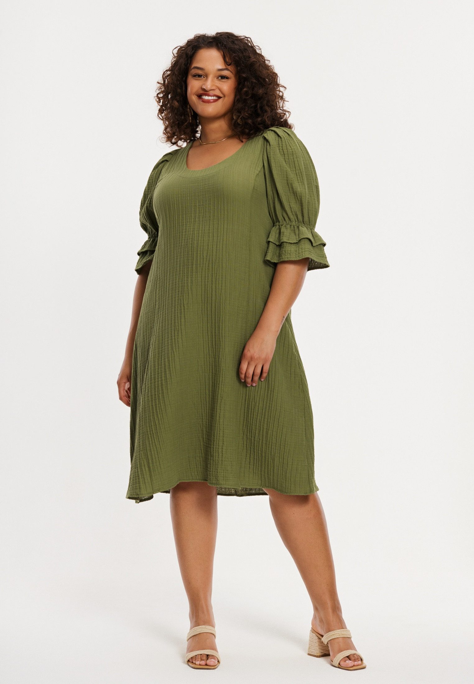 YOEK A-Linien-Kleid Damen Kleid mit kurzarm günstig online kaufen