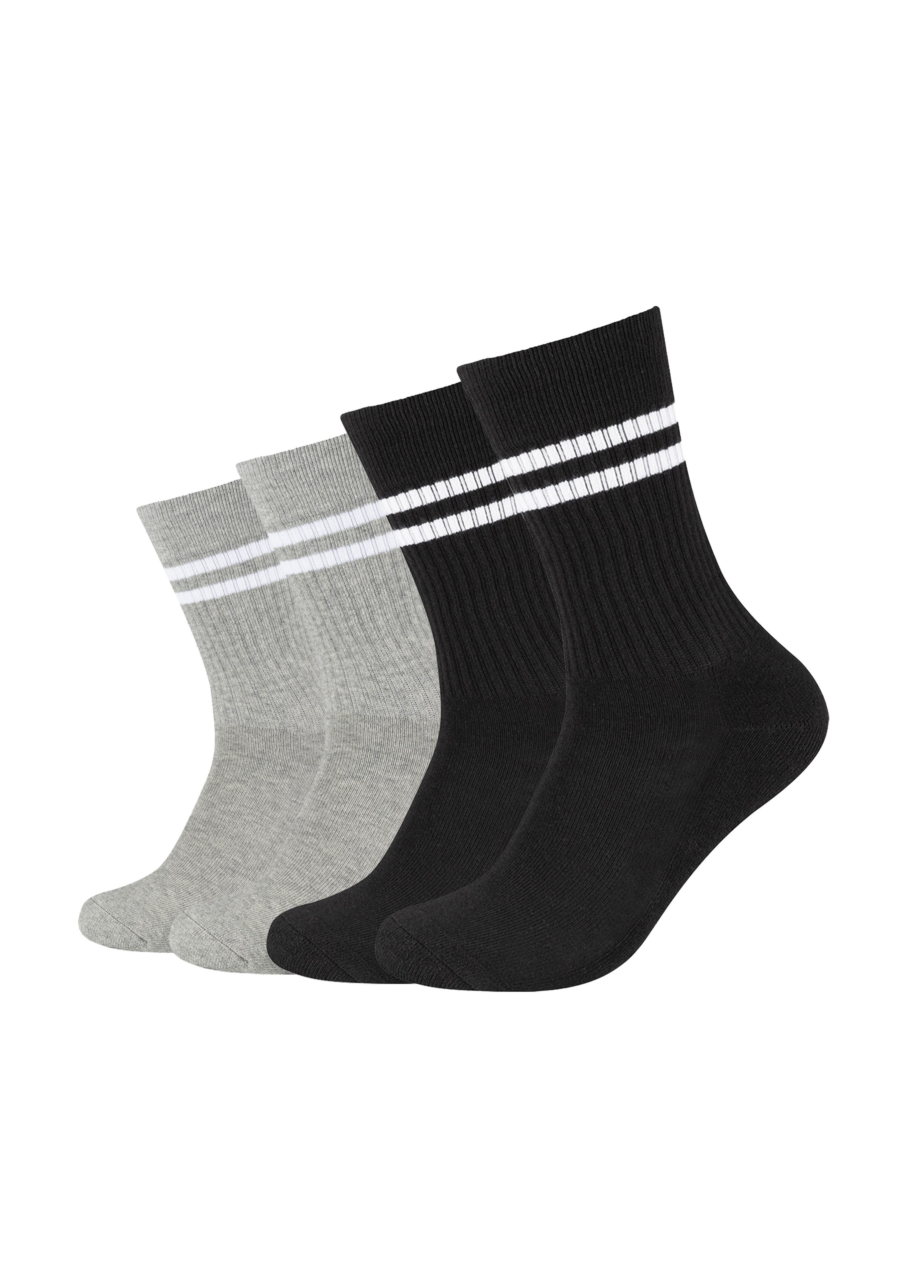 s.Oliver Socken (4 Paar) mit breitem Rippenbündchen, druckfreier Bund