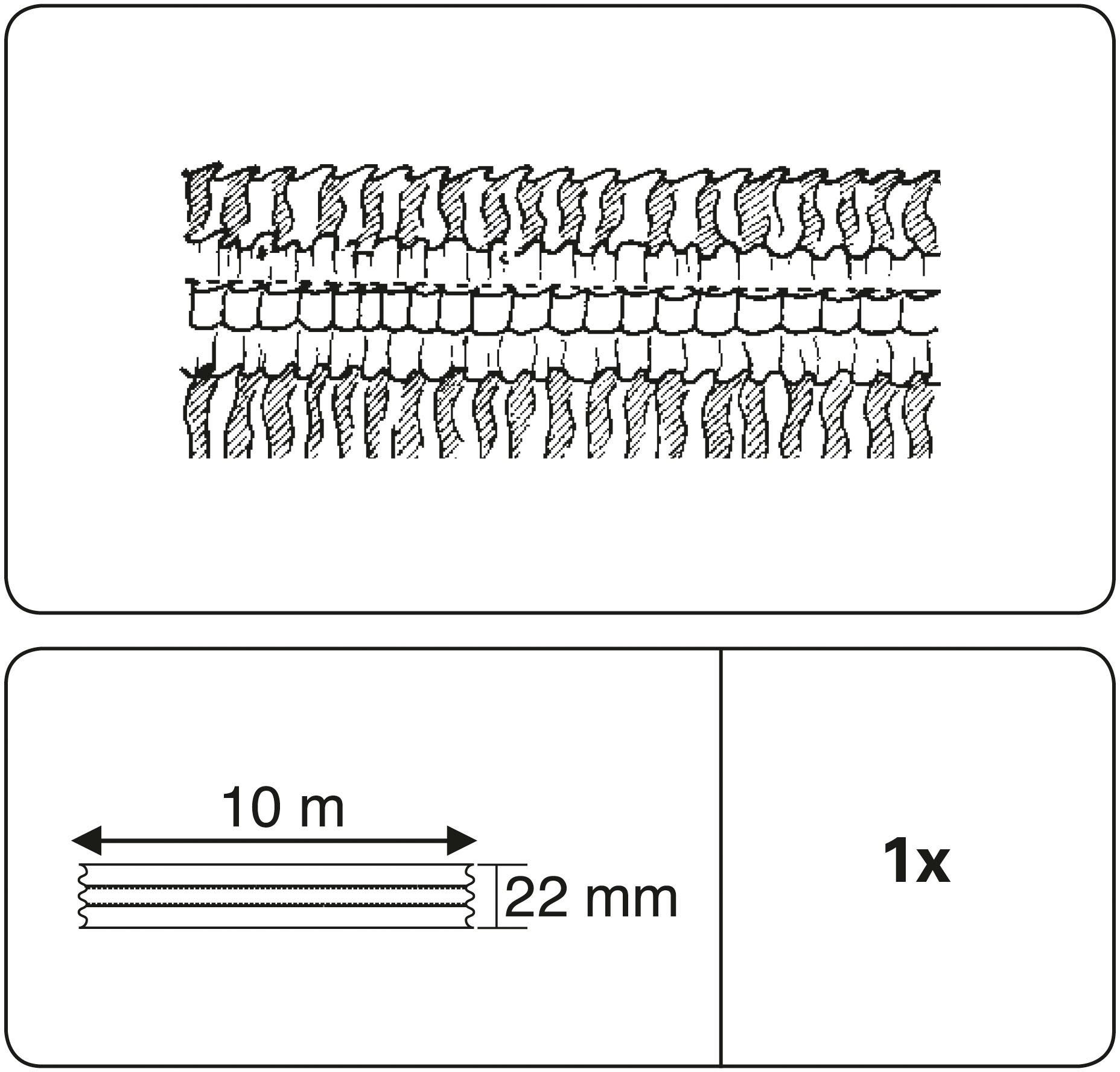 Kunststoff 1000, (1-St), Zubehör Kräuselband Vorhangschiene Universal-Gardinenband GARDINIA,