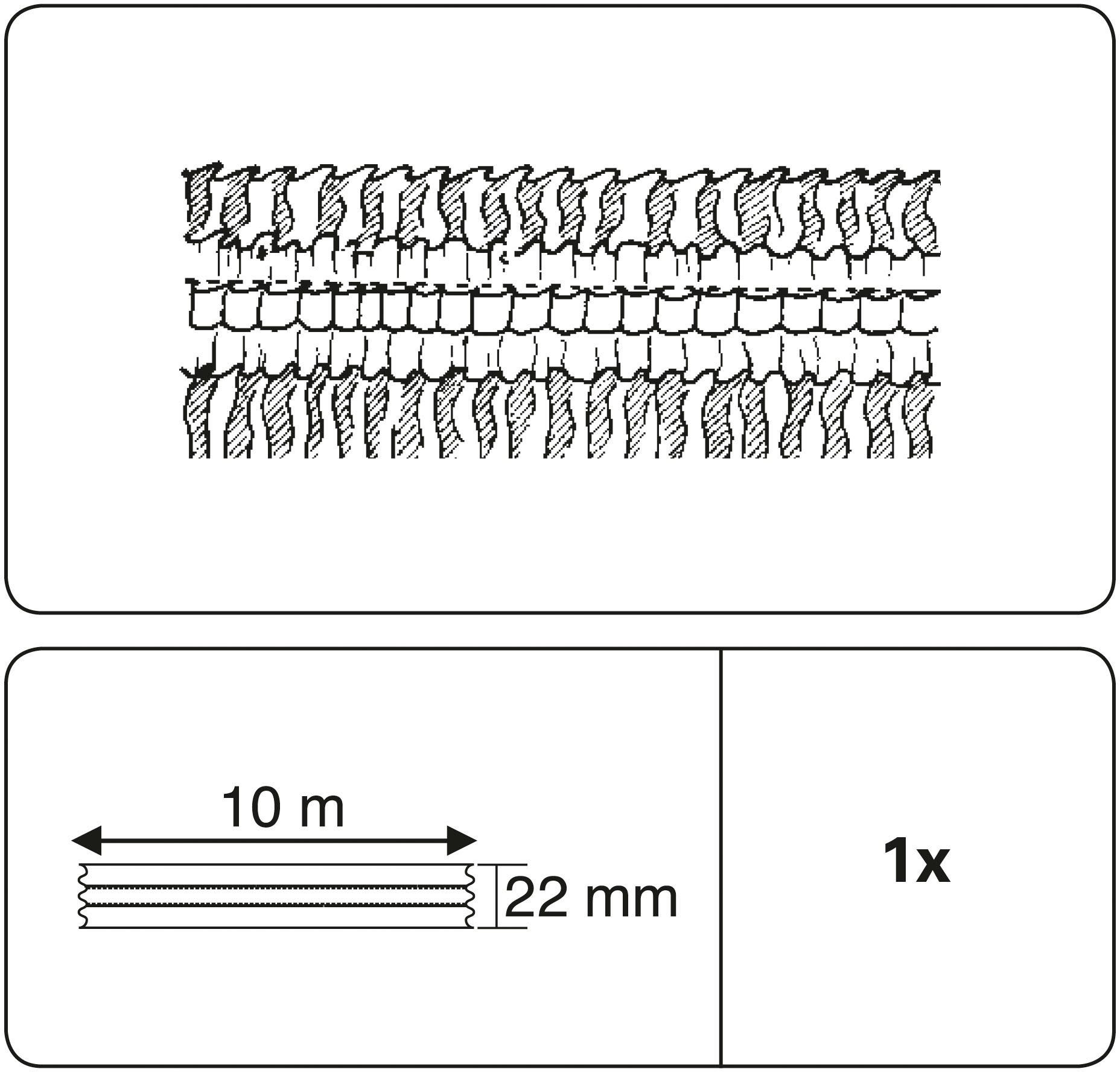 Kräuselband Universal-Gardinenband 1000, Vorhangschiene Kunststoff Zubehör GARDINIA, (1-St)