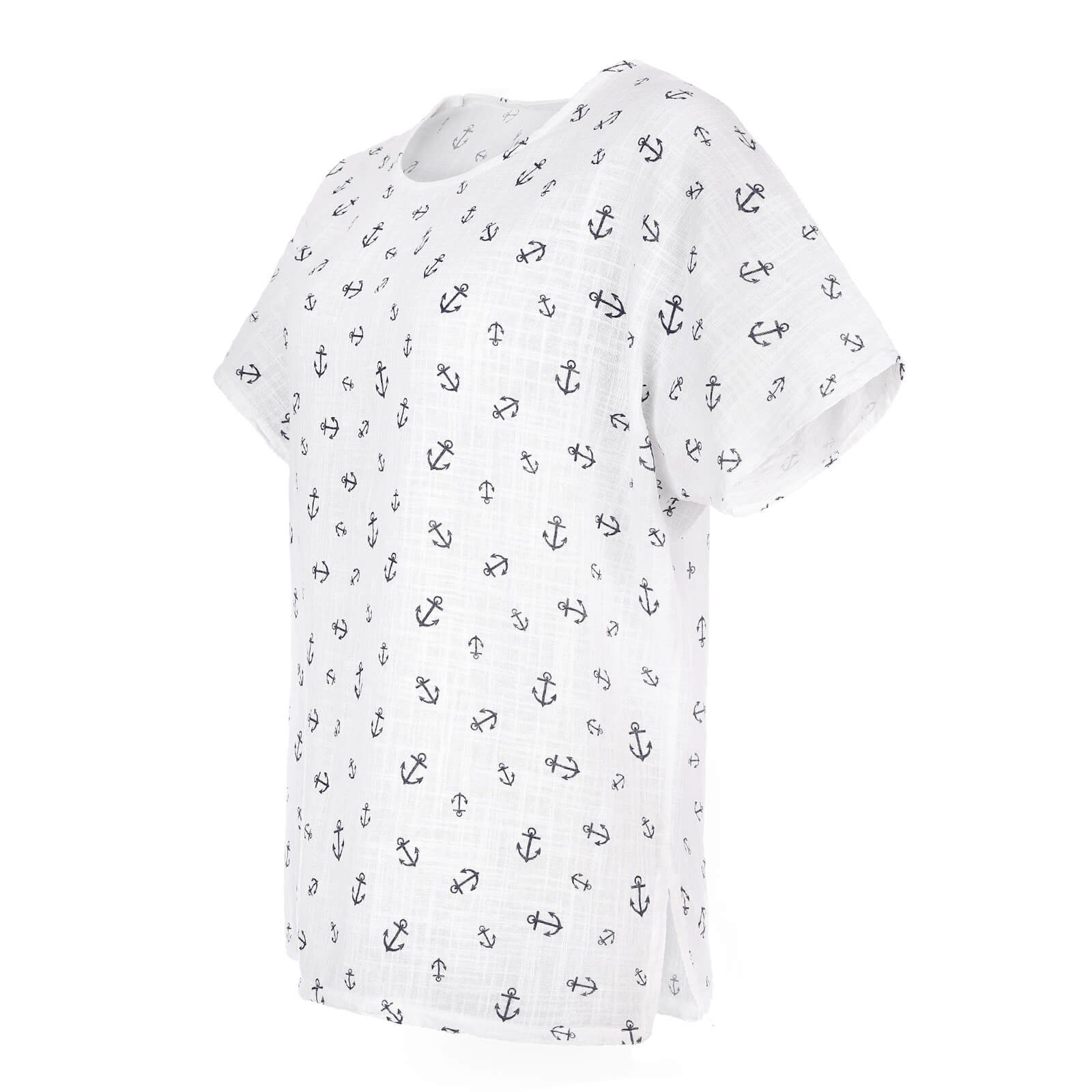 modAS T-Shirt Damen Kurzarmshirt in Leinenoptik günstig online kaufen