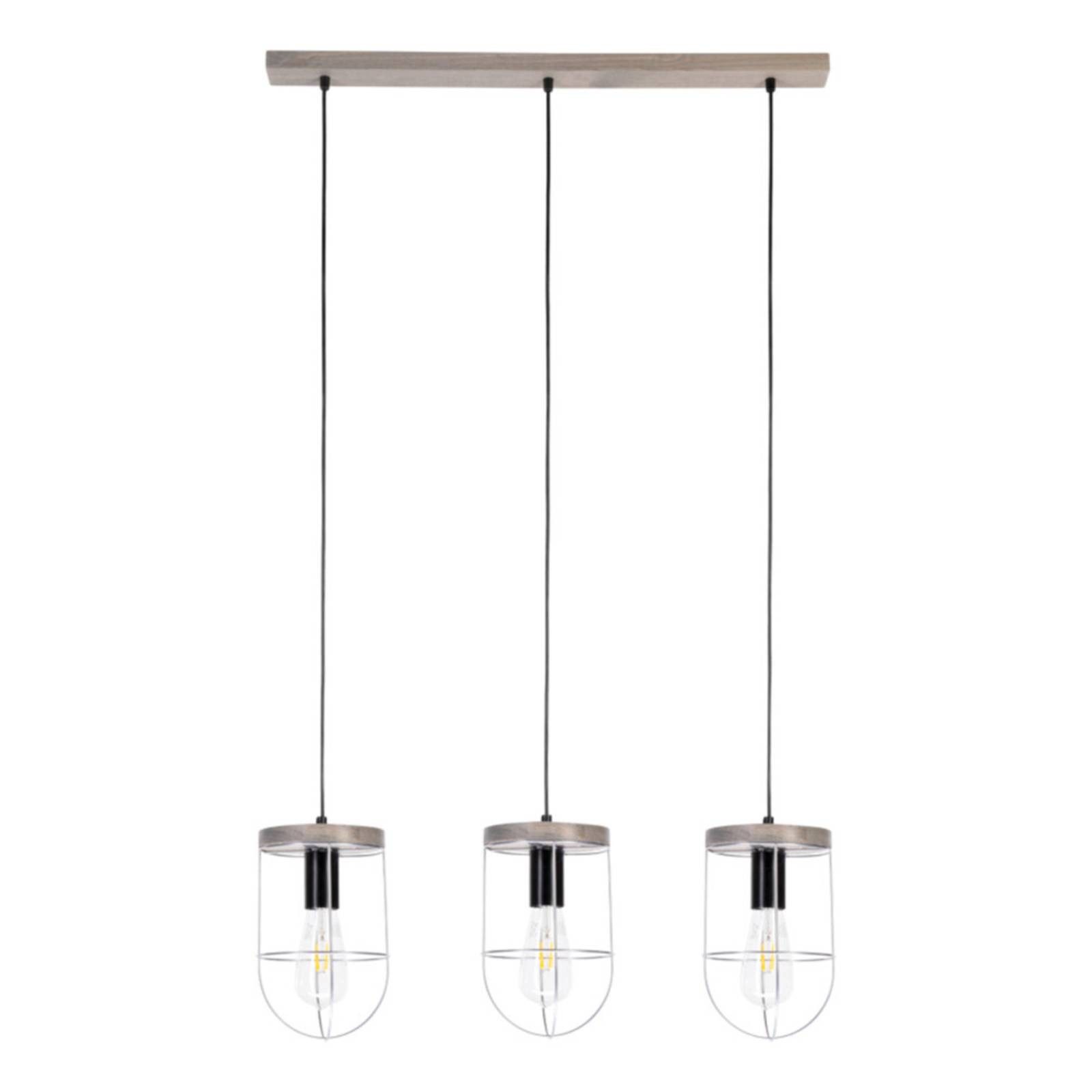 Envostar Hängeleuchte Neptuna, Holz IP20, 3 x 15 W LED